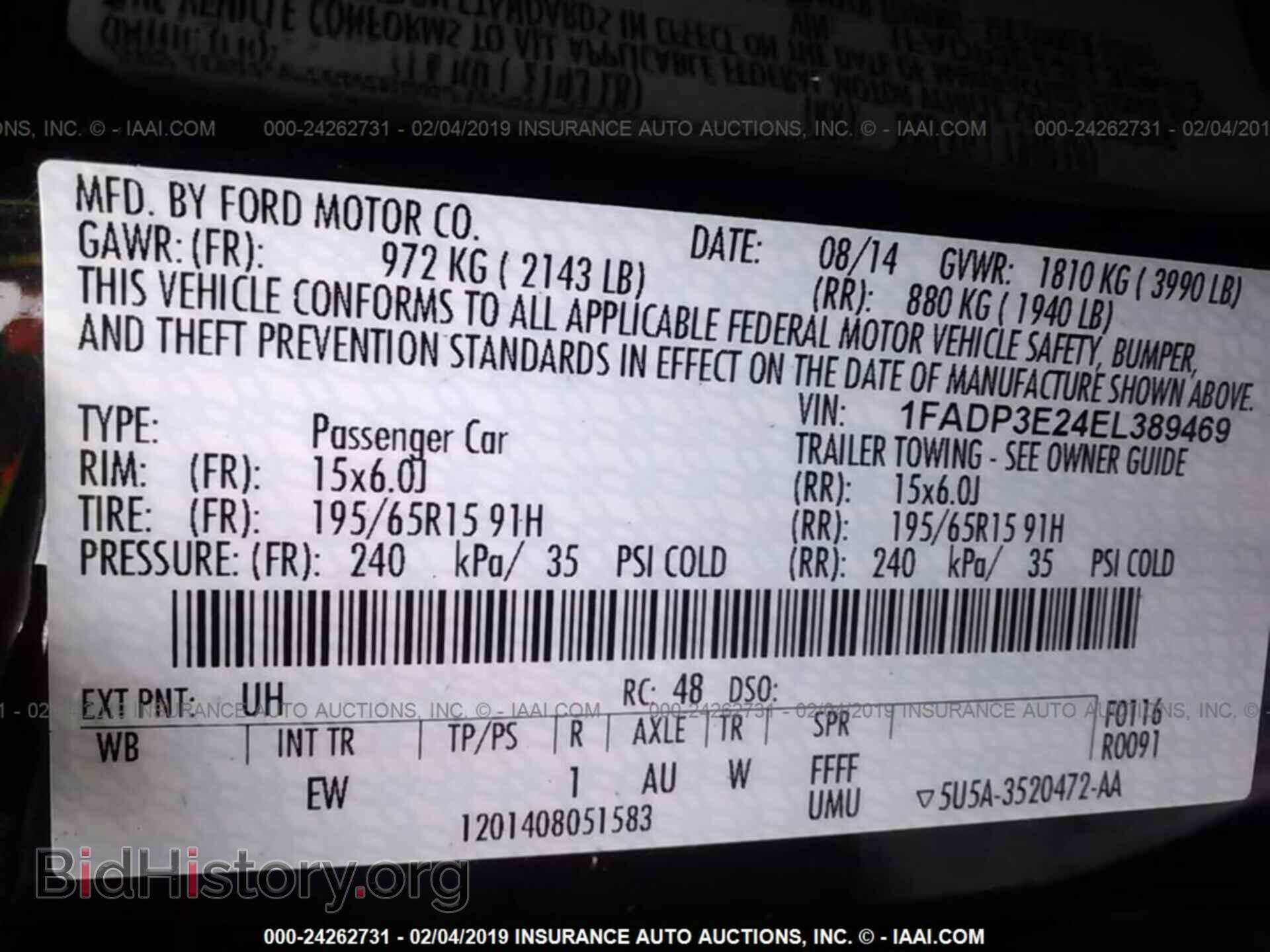 2014 FORD FOCUS - VIN: 1FADP3E24EL389469 - Photo 9