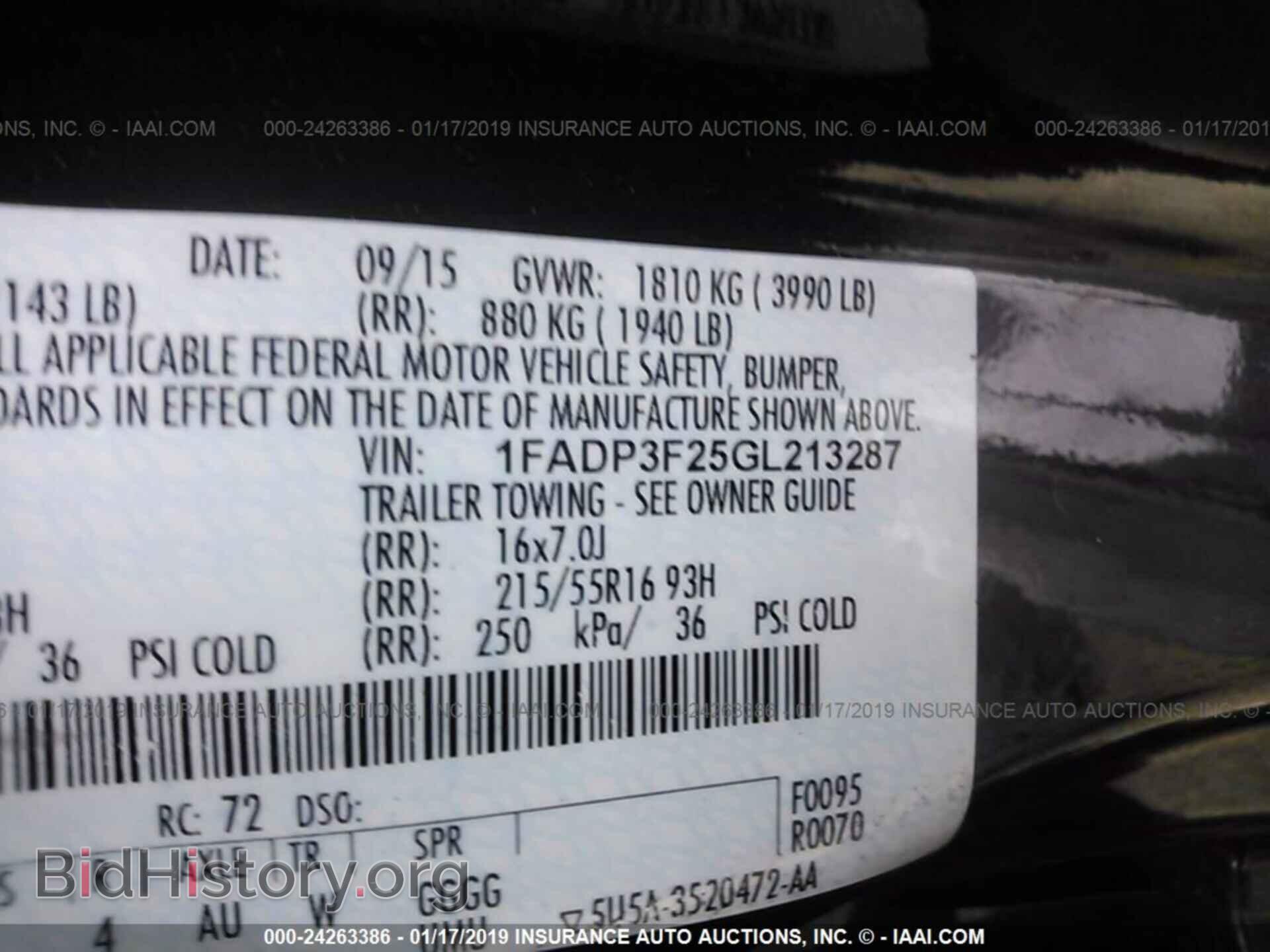 2016 FORD FOCUS - VIN: 1FADP3F25GL213287 - Photo 9
