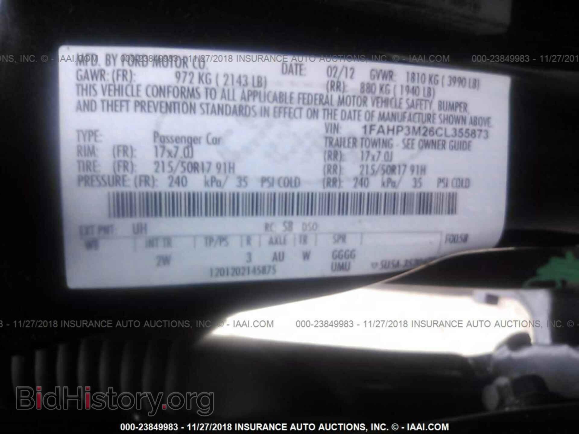 2012 FORD FOCUS - VIN: 1FAHP3M26CL355873 - Фото 9