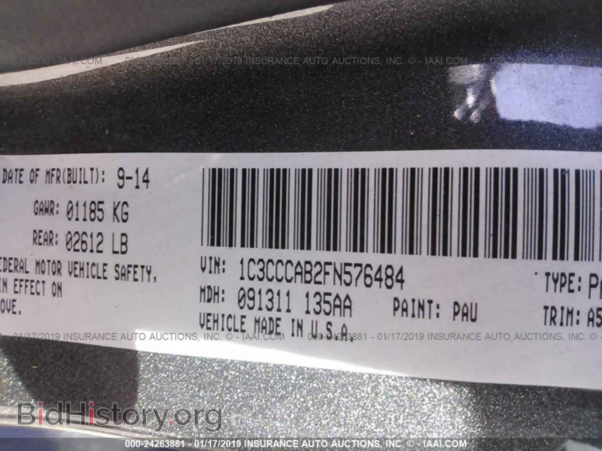 2015 CHRYSLER 200 - VIN: 1C3CCCAB2FN576484 - Photo 9