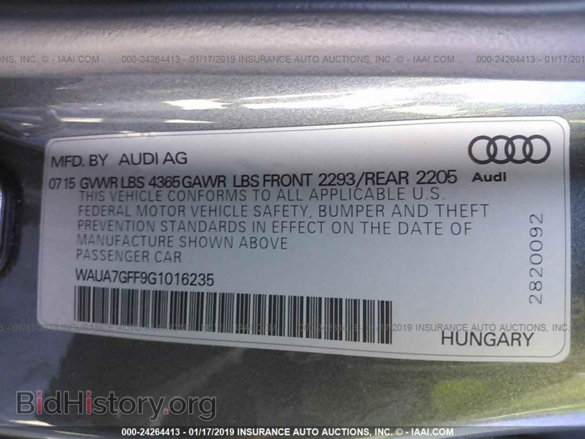 2016 AUDI A3 - VIN: WAUA7GFF9G1016235 - Photo 9