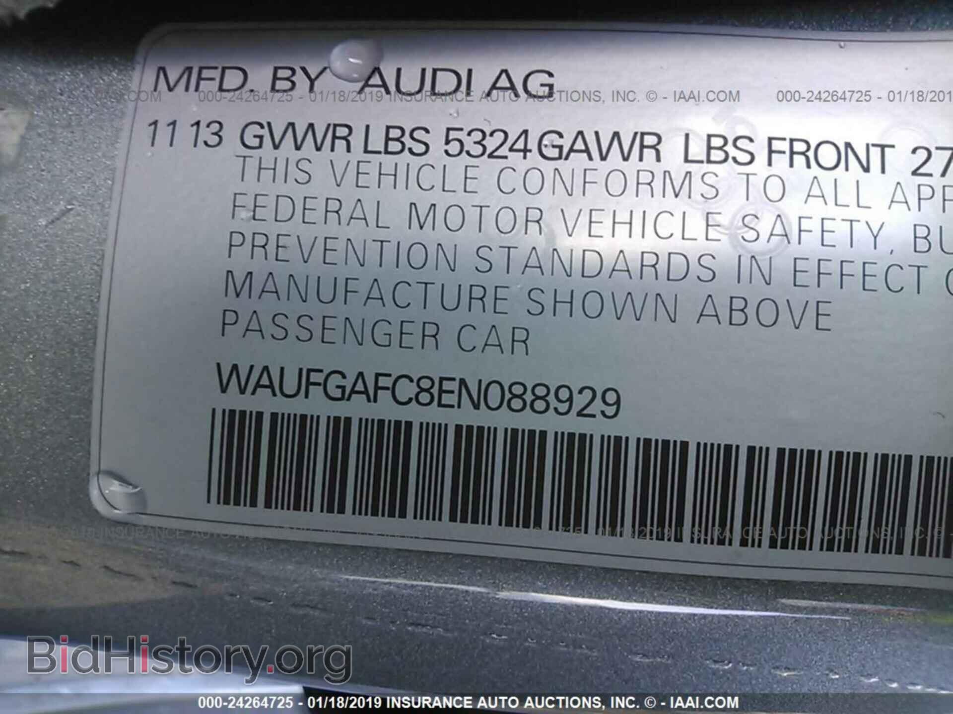 2014 AUDI A6 - VIN: WAUFGAFC8EN088929 - Photo 9