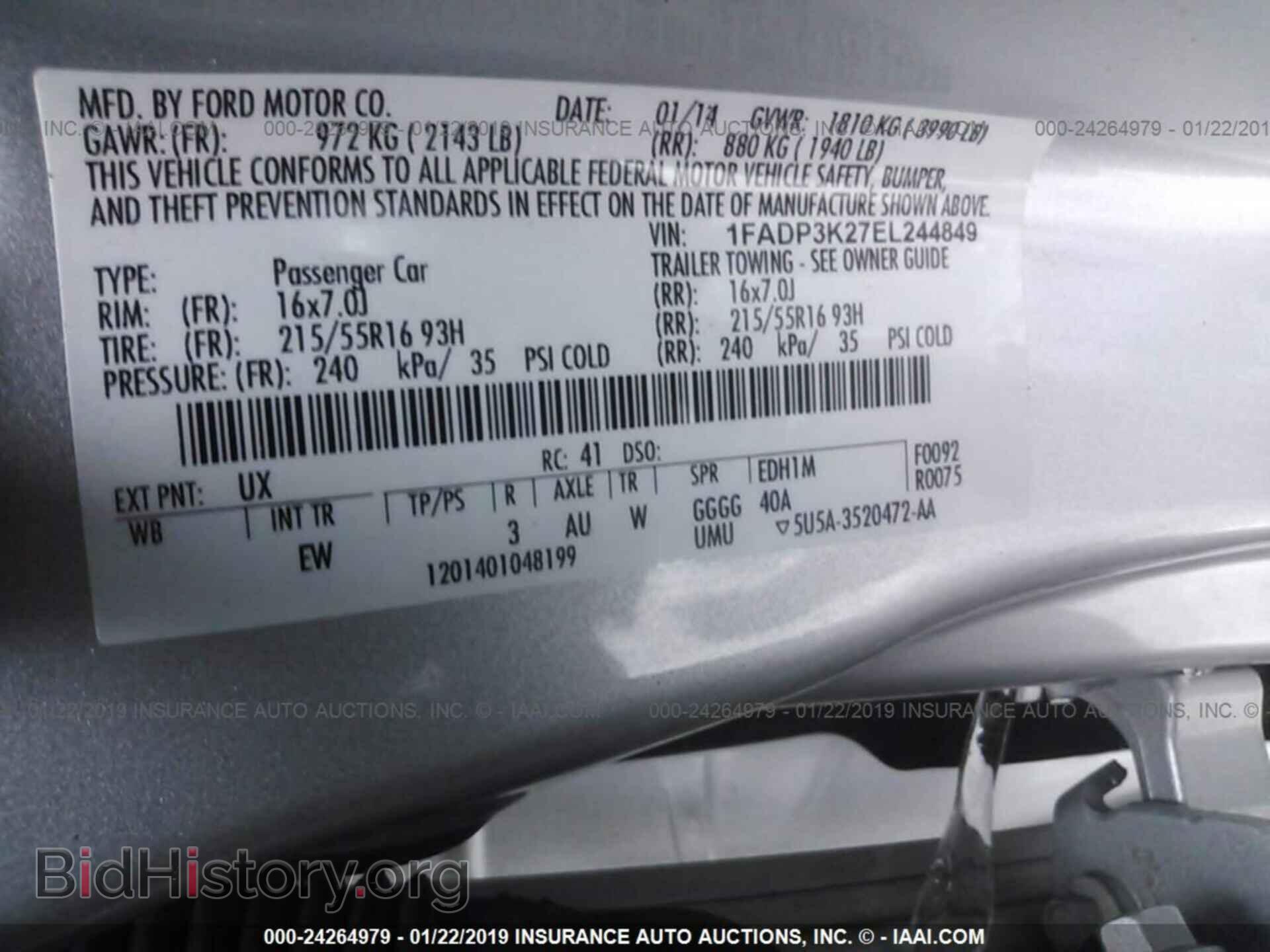 2014 FORD FOCUS - VIN: 1FADP3K27EL244849 - Photo 9