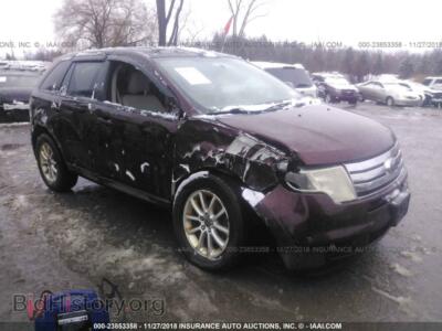 2009 Ford EDGE, темно-бордовый — VIN 2FMDK48C79BA31268, IAAI
