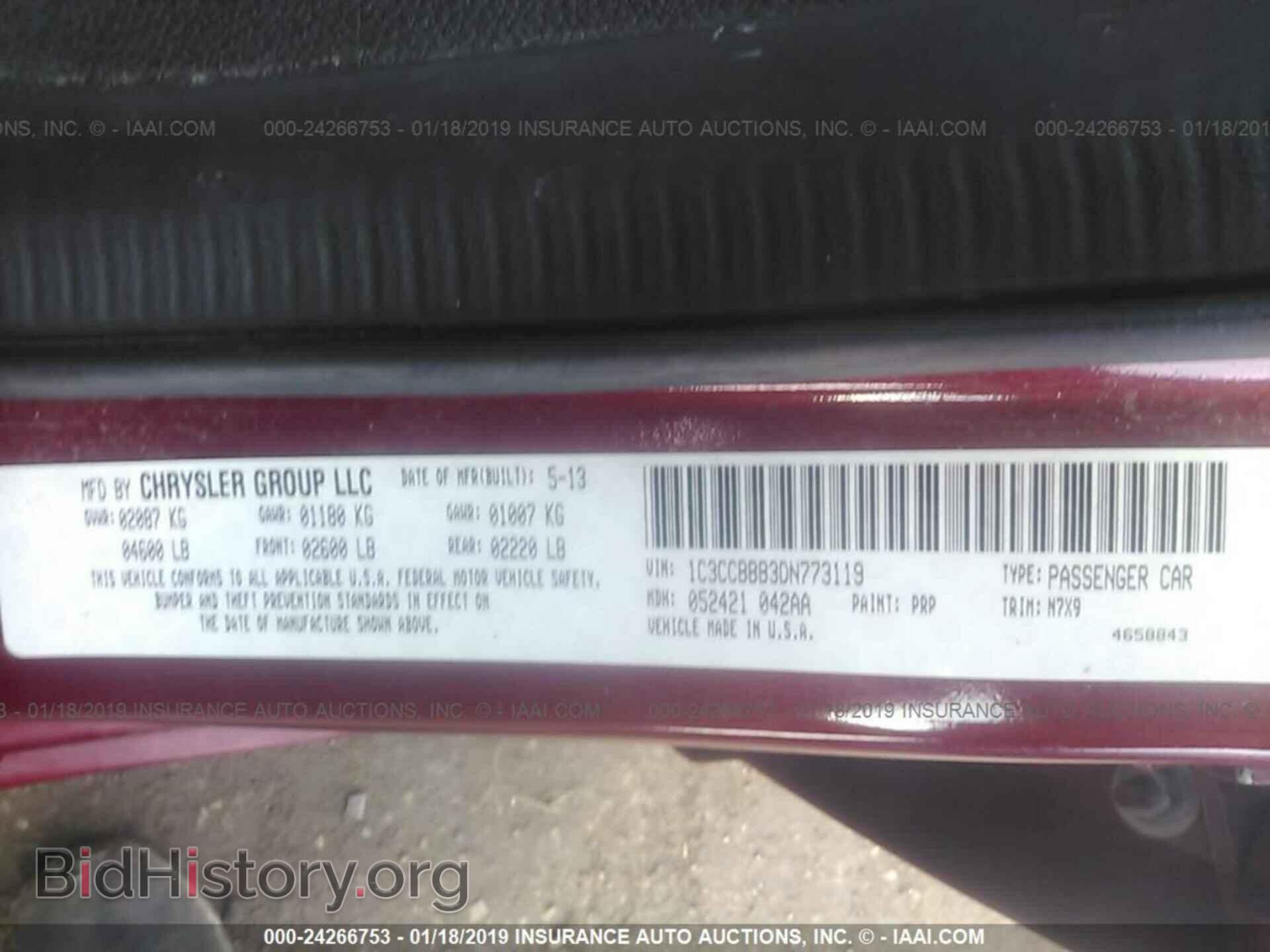2013 CHRYSLER 200 - VIN: 1C3CCBBB3DN773119 - Photo 9