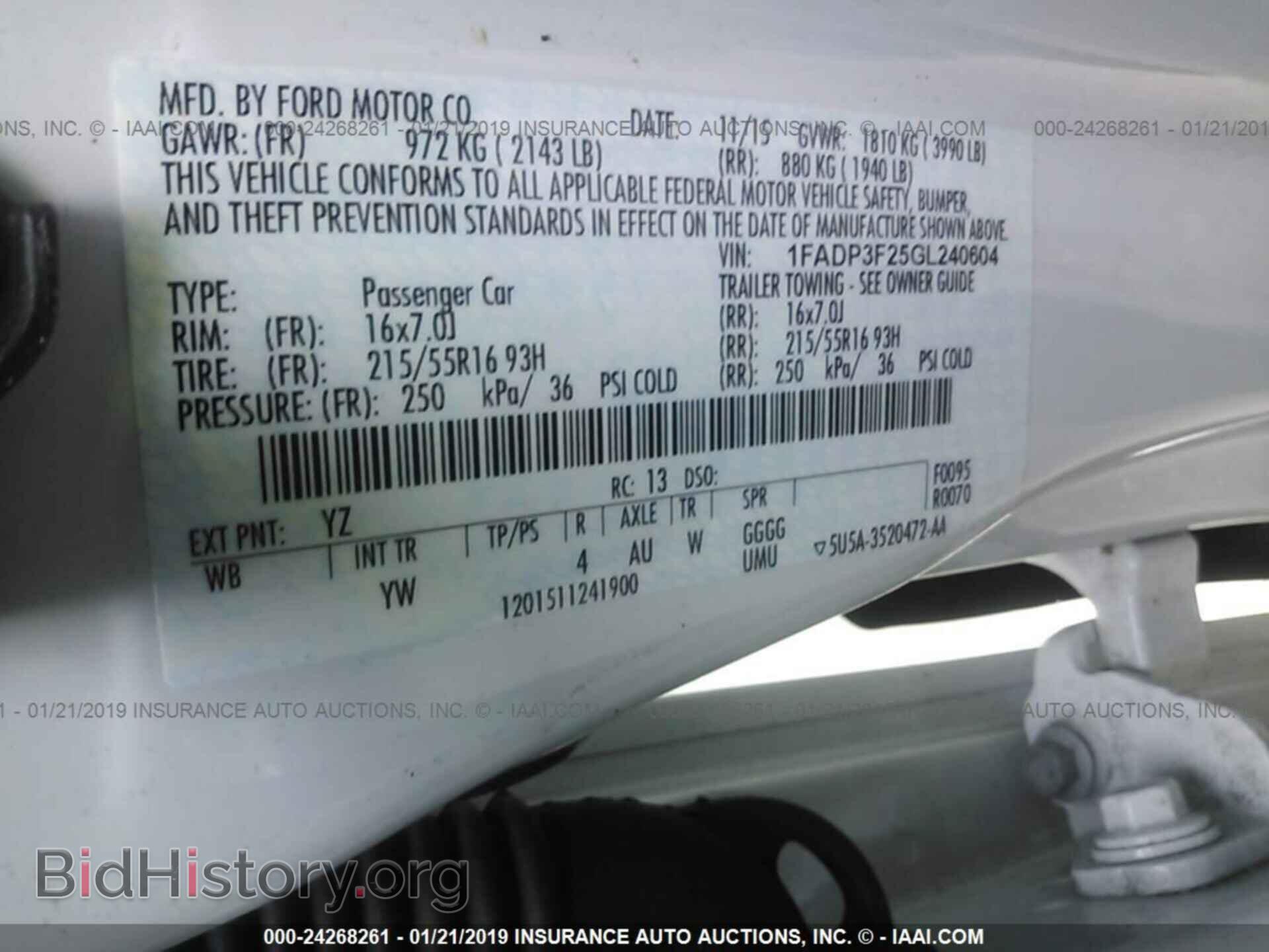 2016 FORD FOCUS - VIN: 1FADP3F25GL240604 - Photo 9