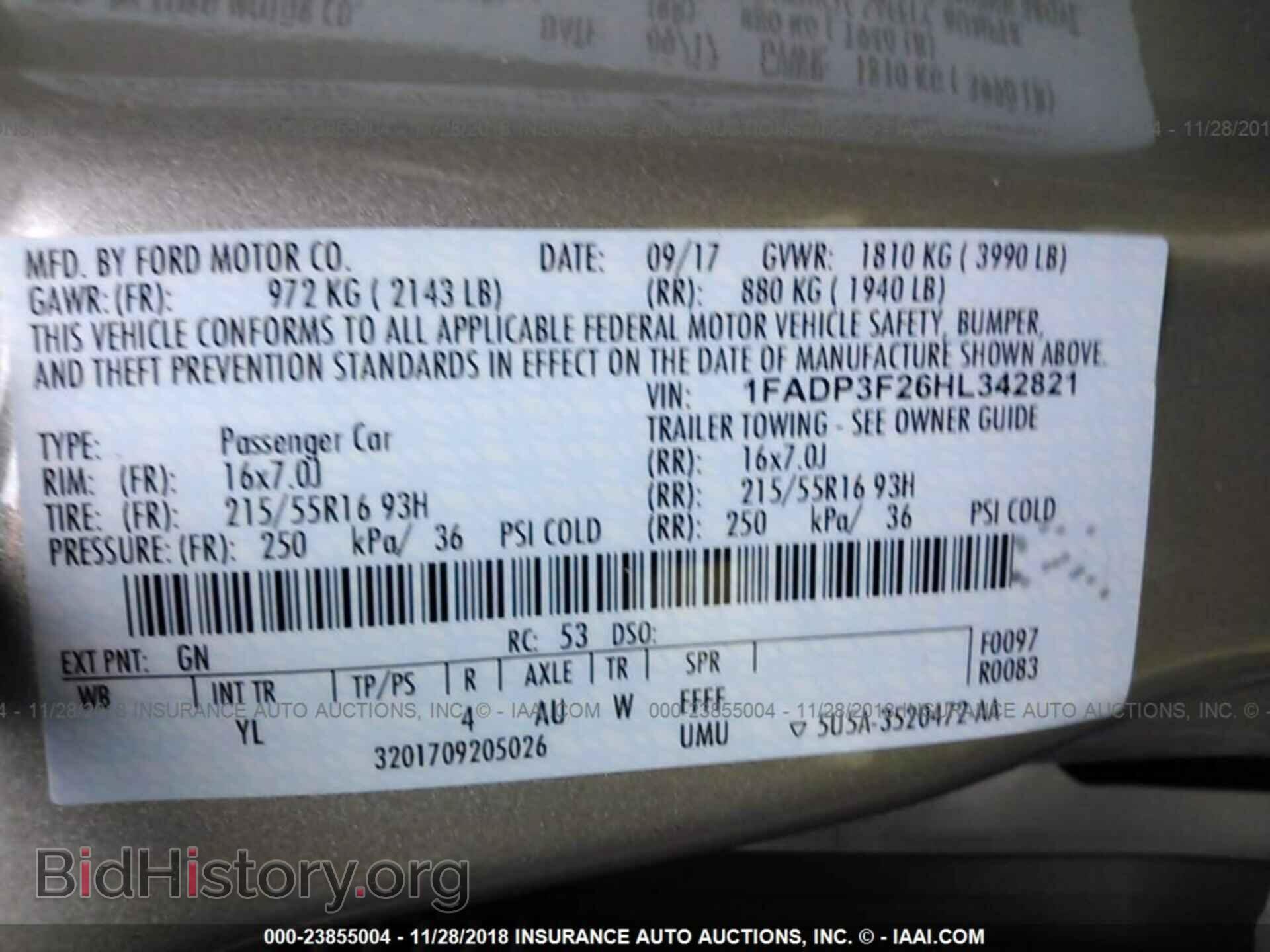 2017 FORD FOCUS - VIN: 1FADP3F26HL342821 - Photo 9