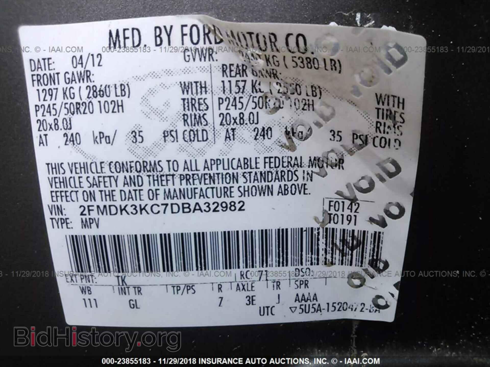 2013 FORD EDGE - VIN: 2FMDK3KC7DBA32982 - Photo 9