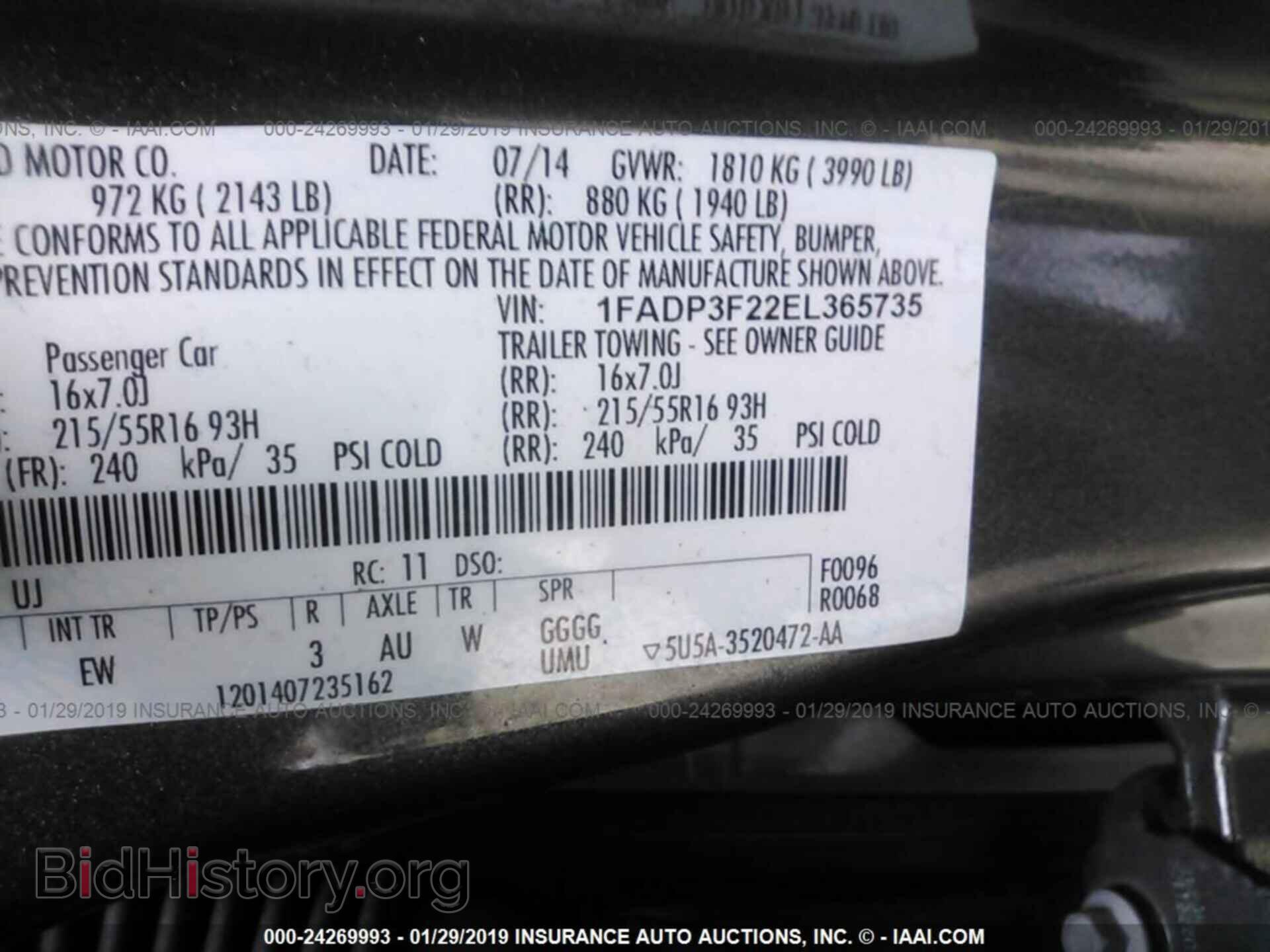 2014 FORD FOCUS - VIN: 1FADP3F22EL365735 - Photo 9