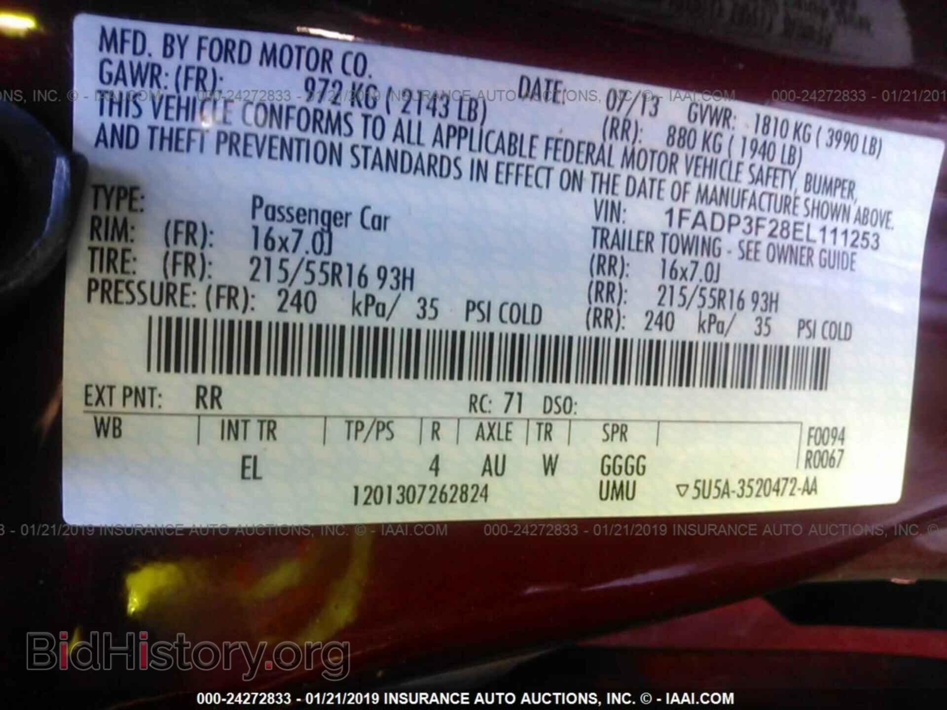 2014 FORD FOCUS - VIN: 1FADP3F28EL111253 - Photo 9