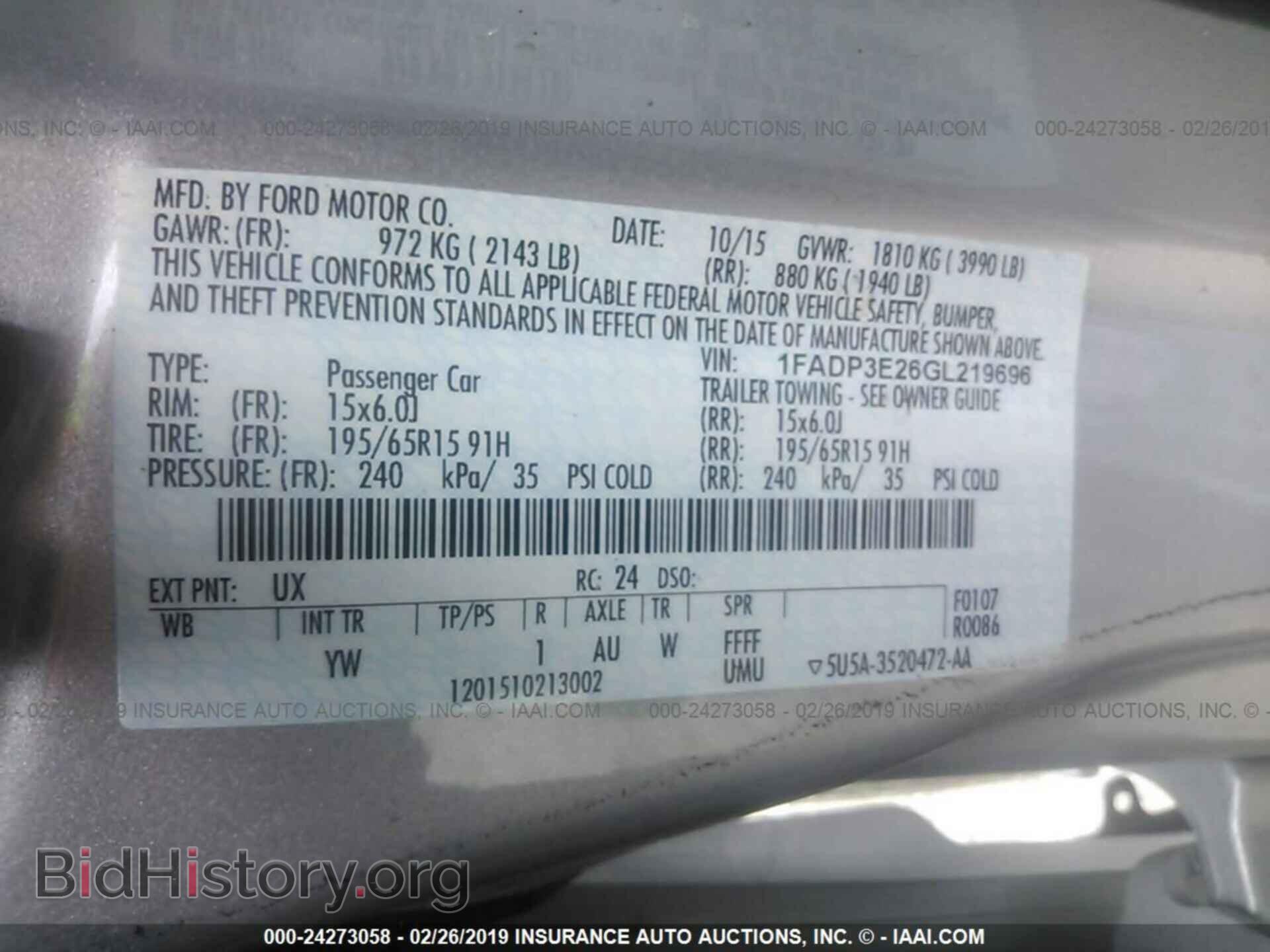 2016 FORD FOCUS - VIN: 1FADP3E26GL219696 - Photo 9