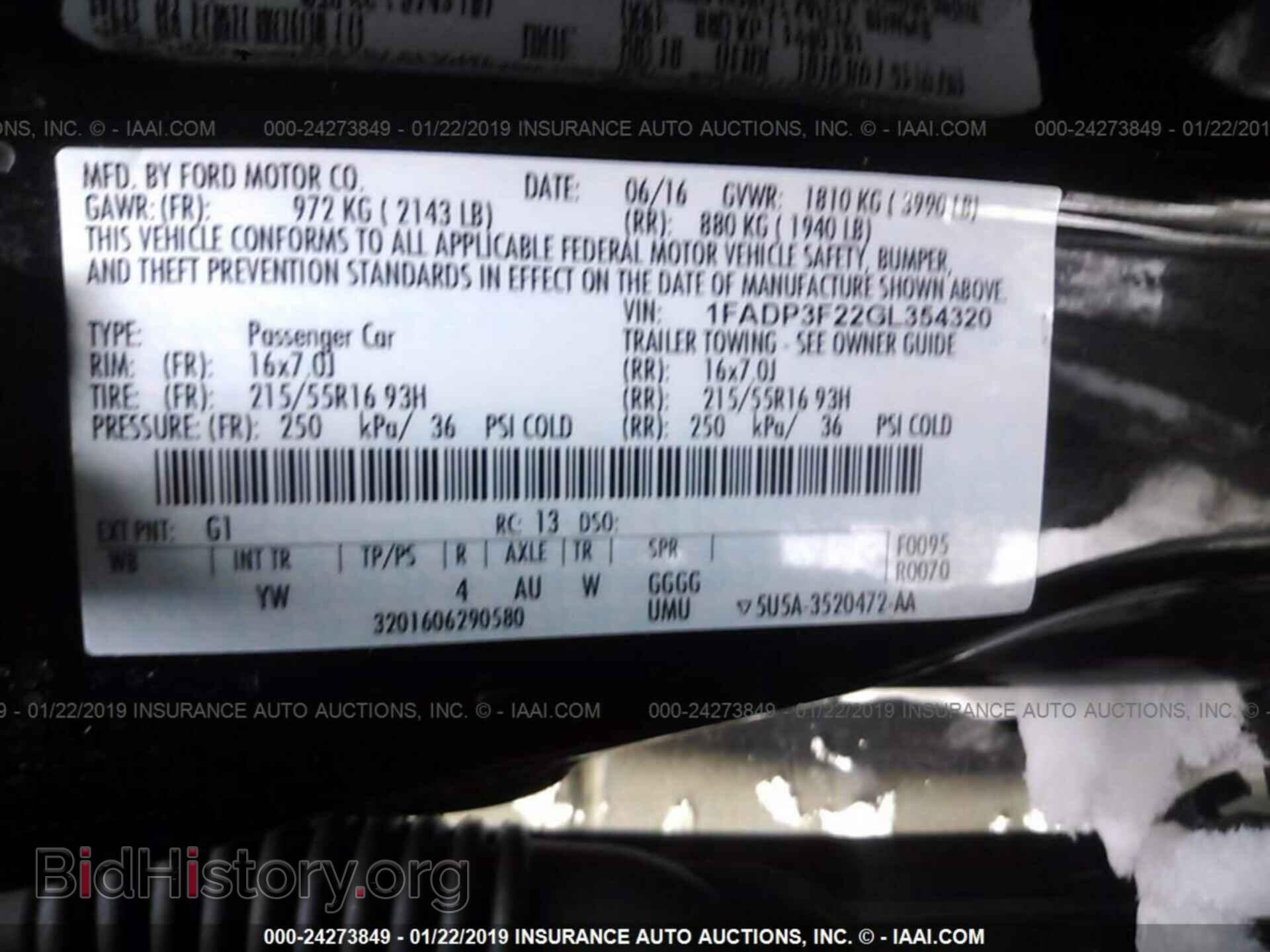 2016 FORD FOCUS - VIN: 1FADP3F22GL354320 - Фото 9