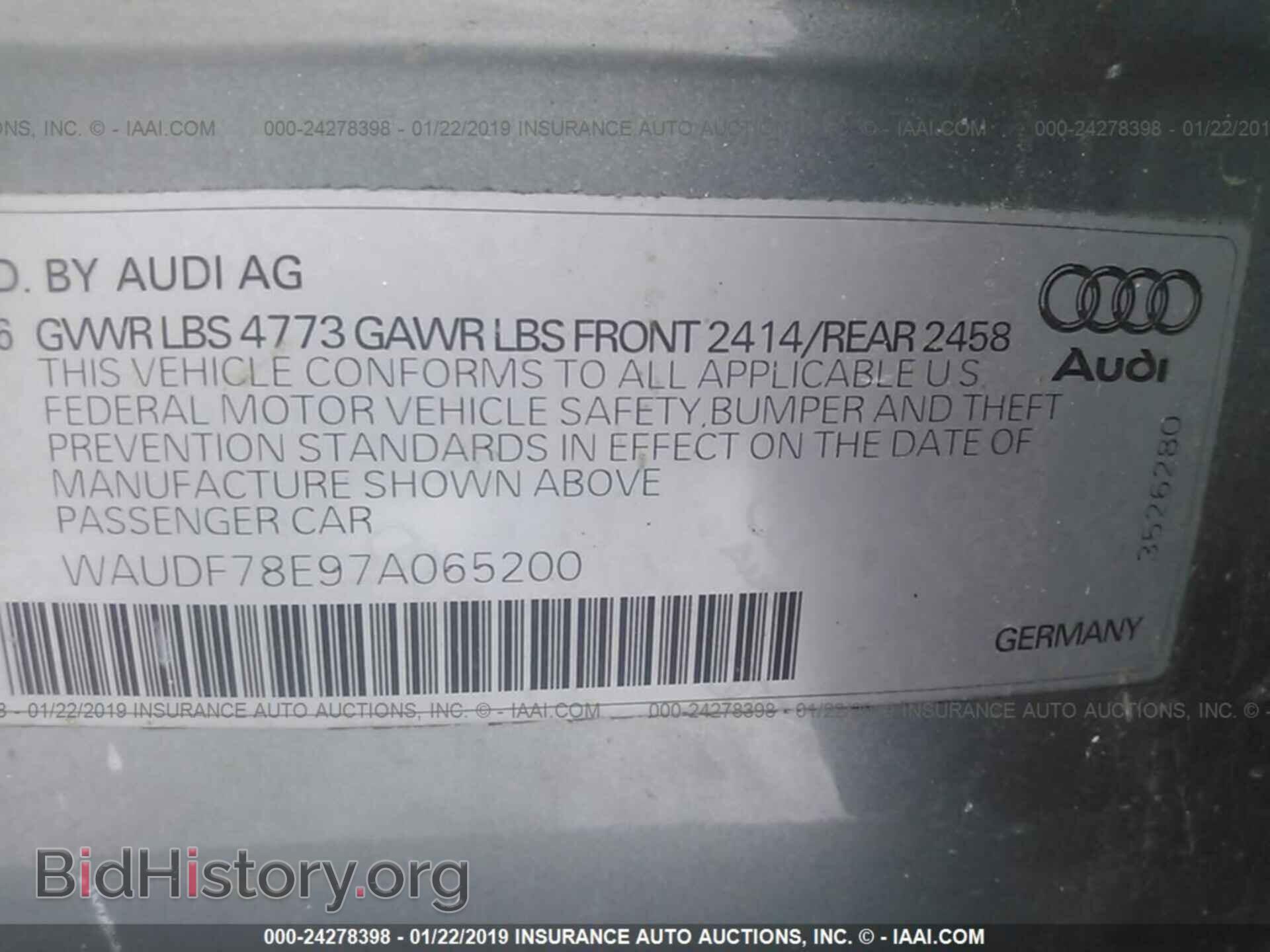 2007 AUDI A4 - VIN: WAUDF78E97A065200 - Photo 9