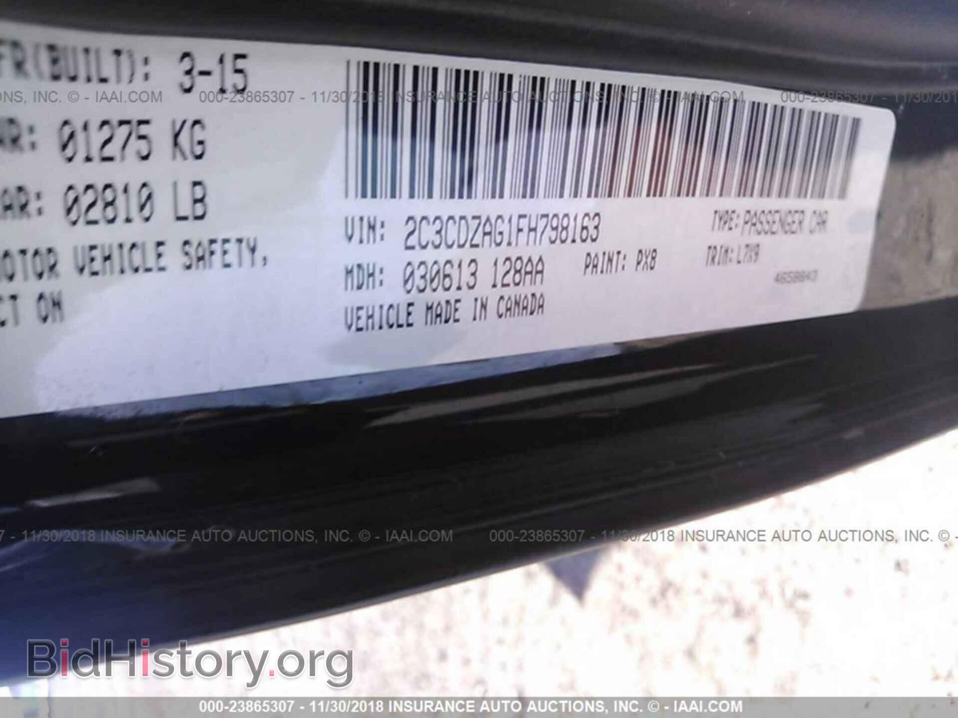 2015 DODGE CHALLENGER - VIN: 2C3CDZAG1FH798163 - Photo 9