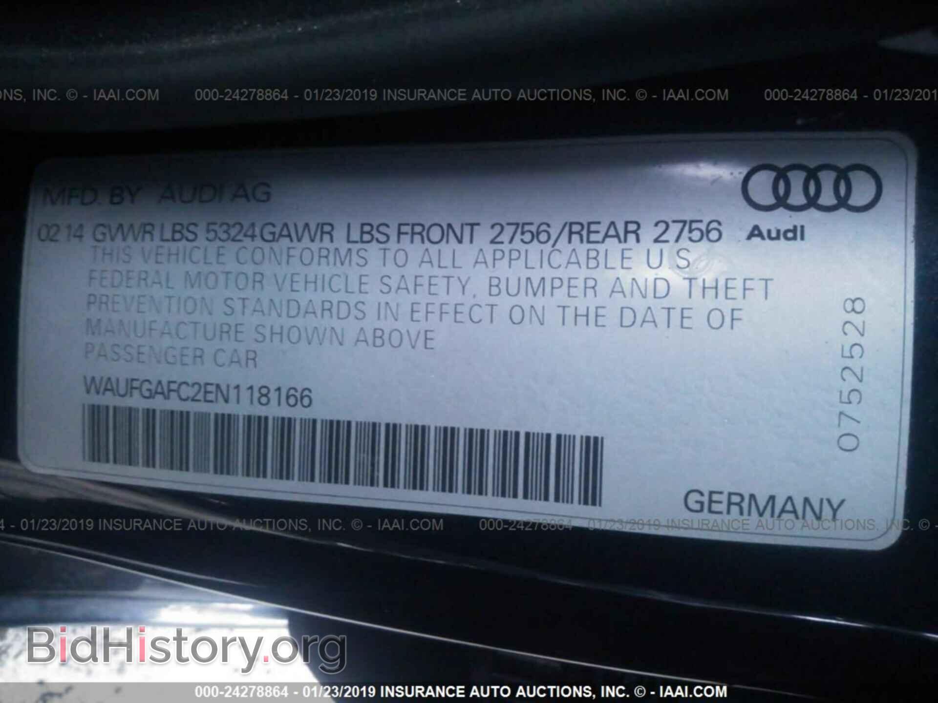 2014 AUDI A6 - VIN: WAUFGAFC2EN118166 - Photo 9