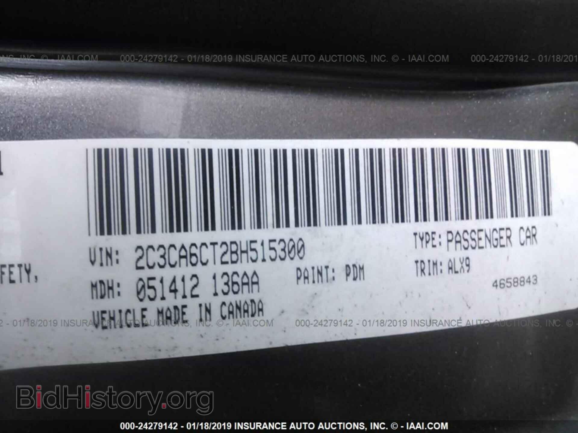 2011 CHRYSLER 300C - VIN: 2C3CA6CT2BH515300 - Фото 9