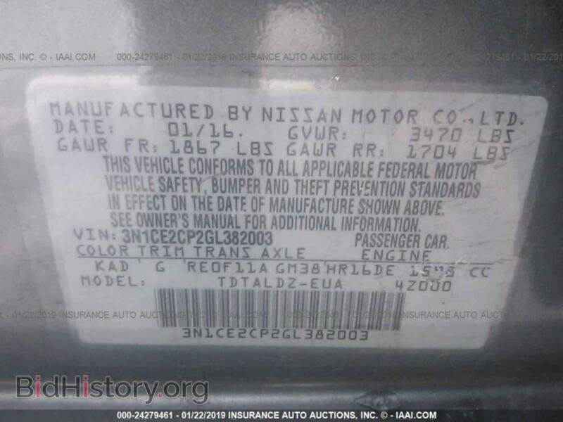2016 Nissan VERSA NOTE (VIN 3N1CE2CP2GL382003) — photo 9 of 10