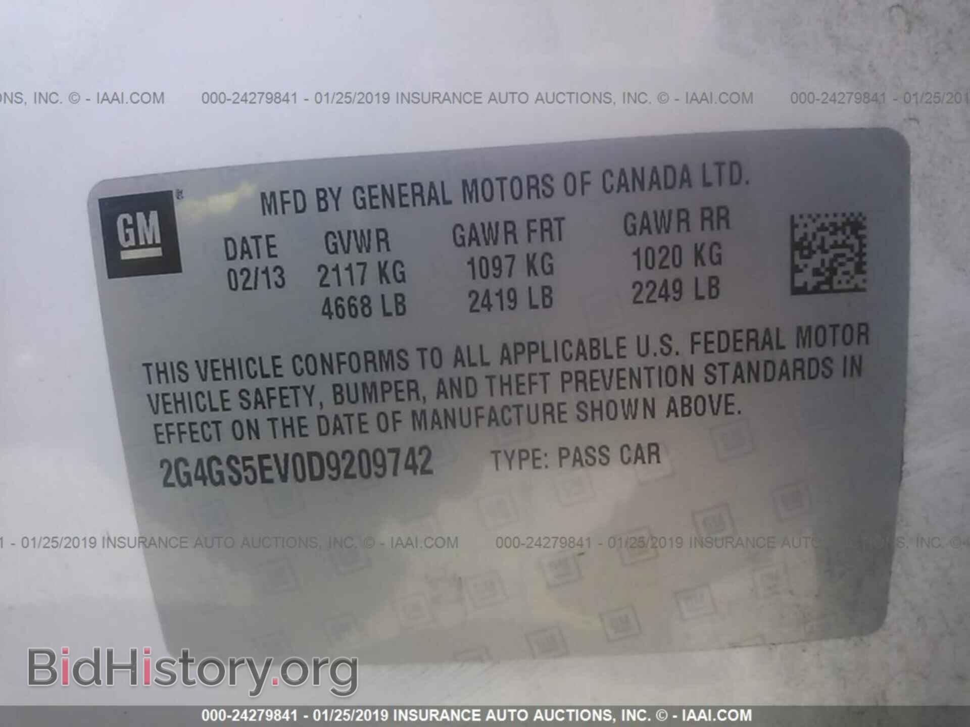2013 BUICK REGAL - VIN: 2G4GS5EV0D9209742 - Photo 9