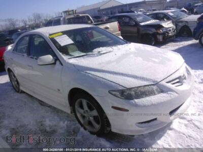 2005 Mazda 6, white — VIN 1YVHP80D855M05883, IAAI