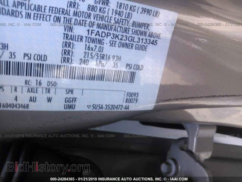 2016 Ford FOCUS (VIN 1FADP3K23GL313345) — фото 9 из 10