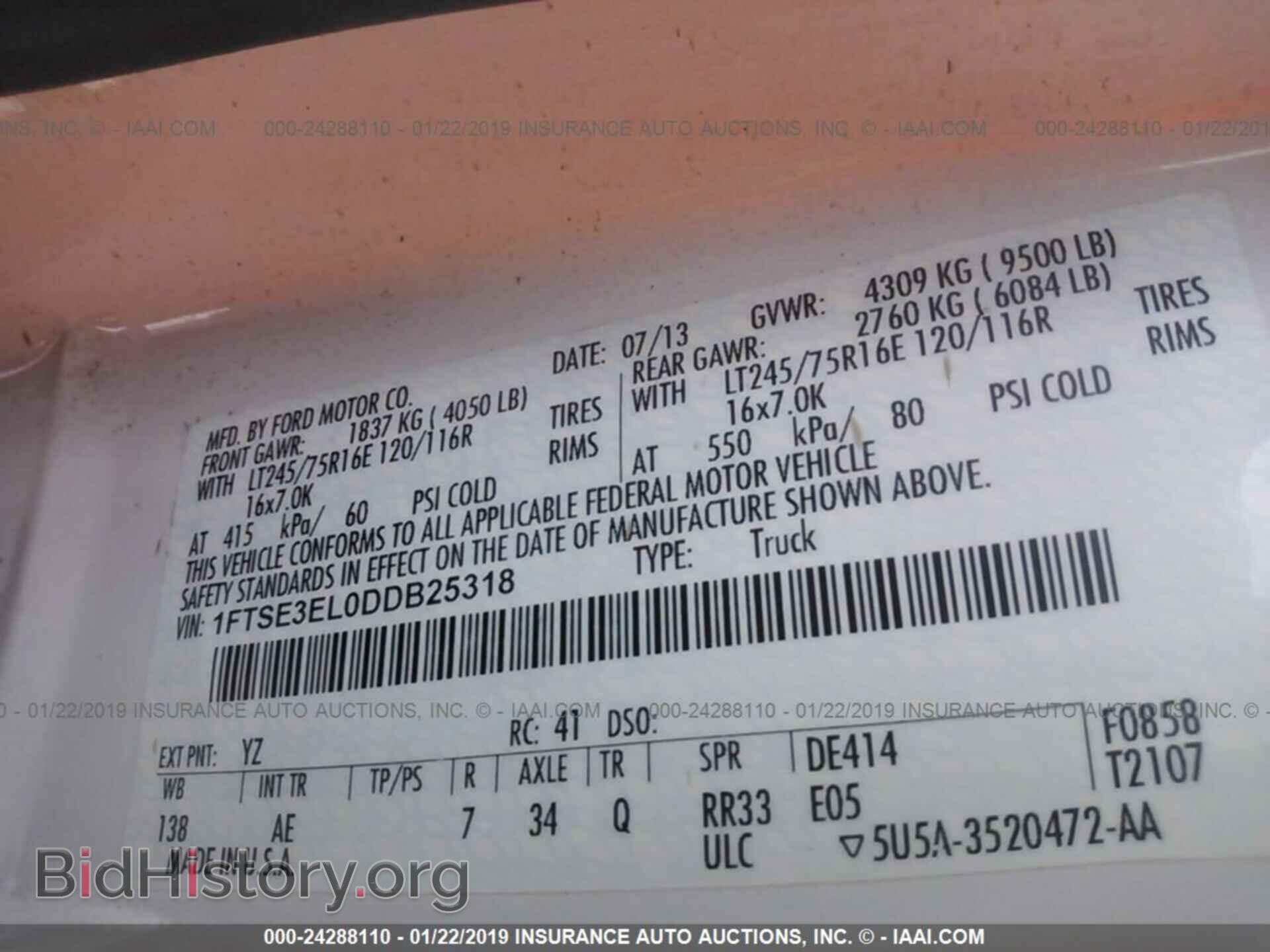 2013 FORD ECONOLINE - VIN: 1FTSE3EL0DDB25318 - Photo 9