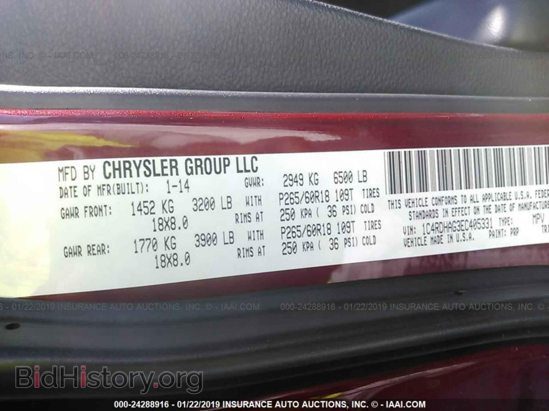 2014 DODGE DURANGO - VIN: 1C4RDHAG3EC405331 - Фото 9