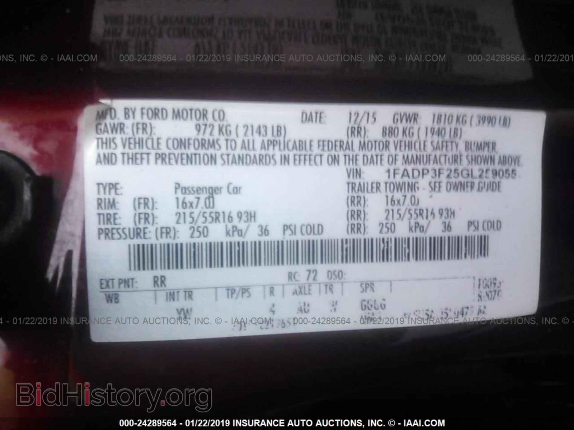 2016 FORD FOCUS - VIN: 1FADP3F25GL259055 - Фото 9