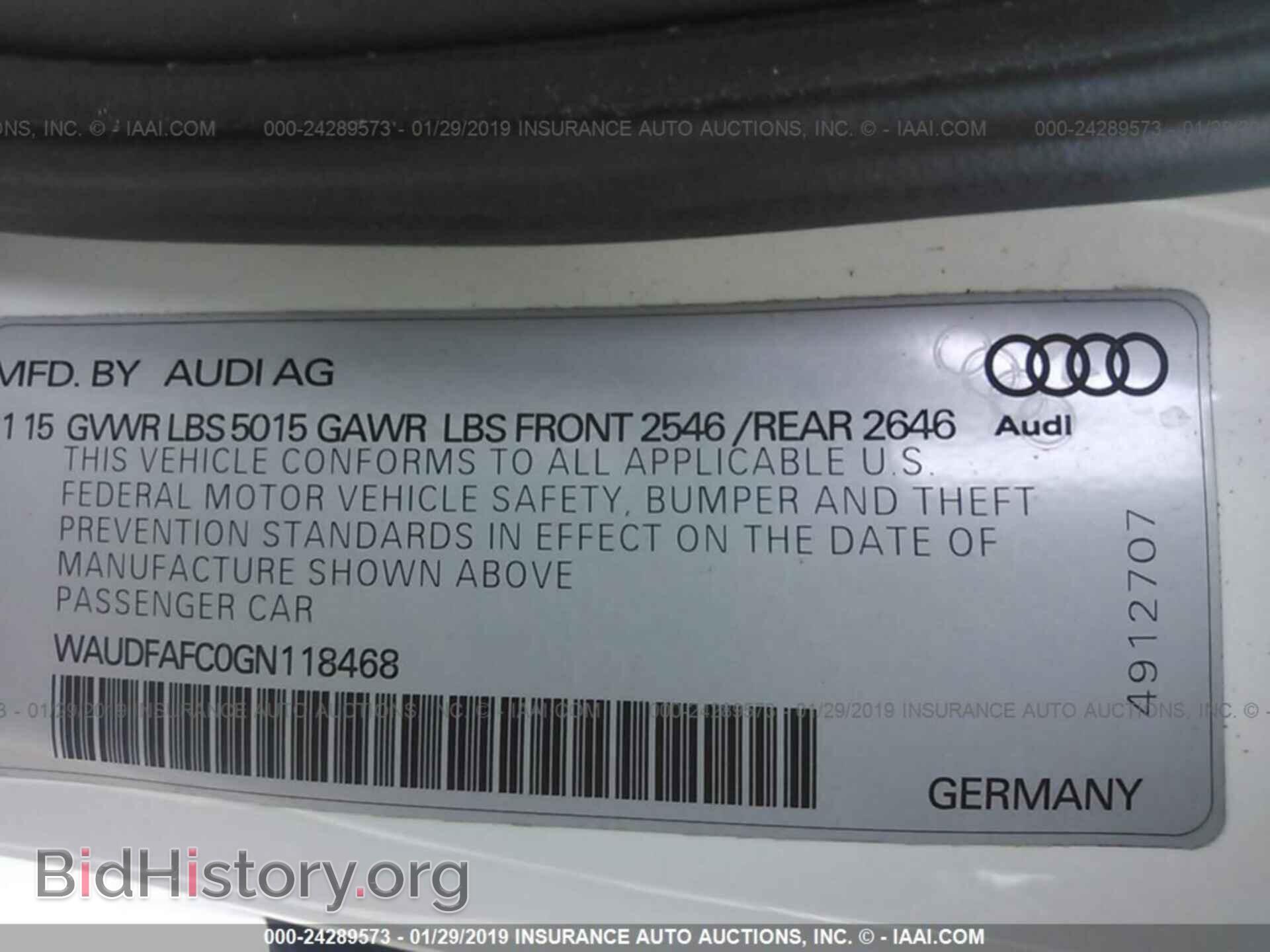 2016 AUDI A6 - VIN: WAUDFAFC0GN118468 - Photo 9