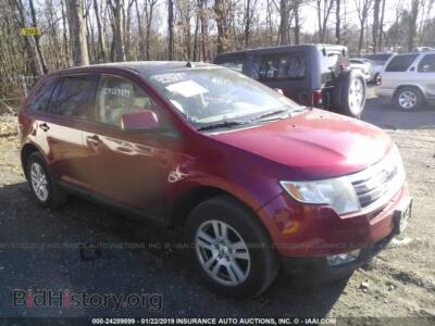 2007 Ford EDGE SEL Plus, красный — VIN 2FMDK49C87BA76747, IAAI