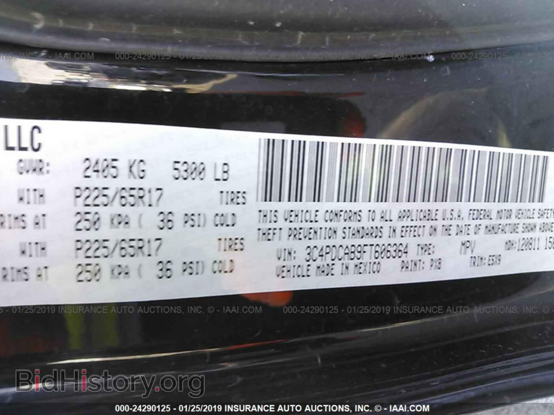 2015 DODGE JOURNEY - VIN: 3C4PDCAB9FT606364 - Photo 9