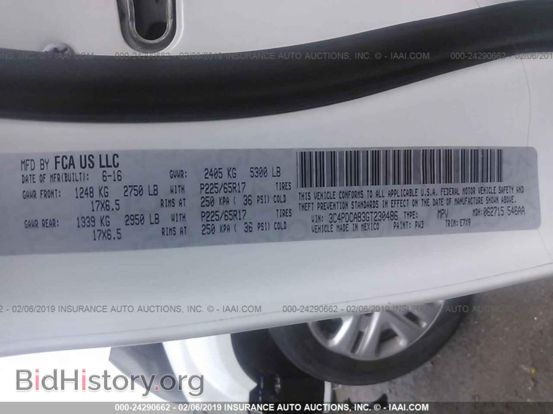 2016 DODGE JOURNEY - VIN: 3C4PDCAB3GT230486 - Photo 9
