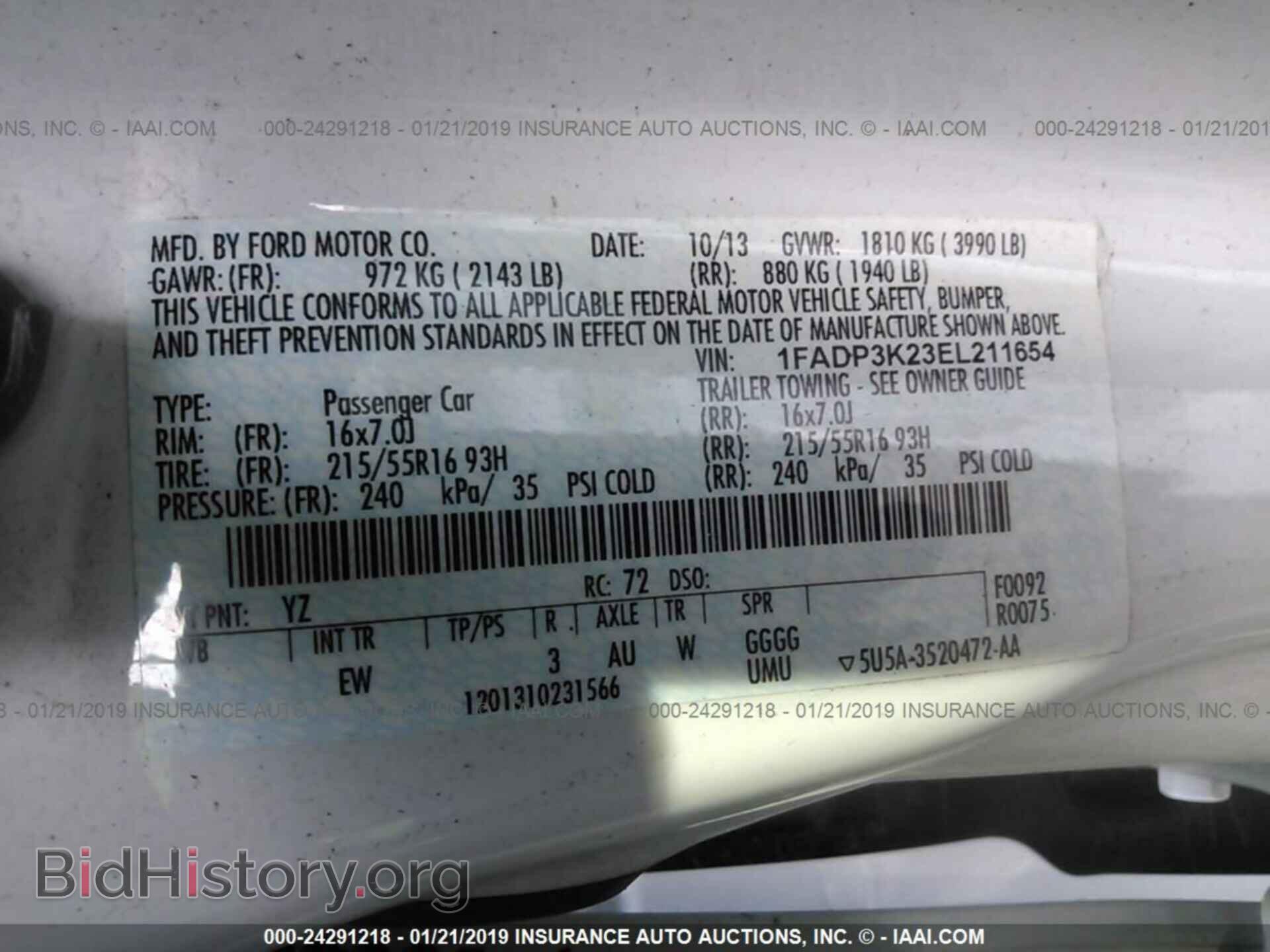2014 FORD FOCUS - VIN: 1FADP3K23EL211654 - Photo 9