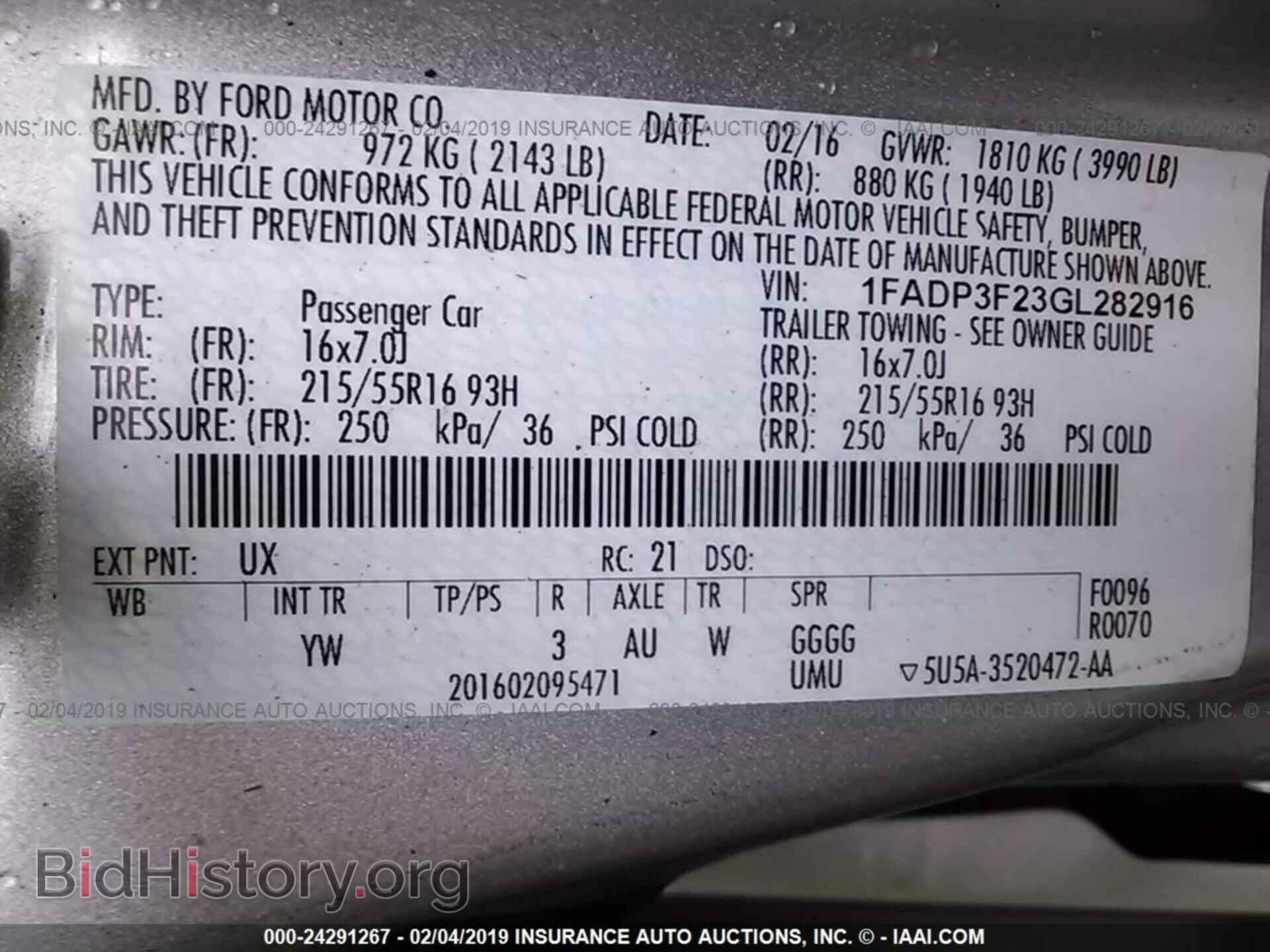 2016 FORD FOCUS - VIN: 1FADP3F23GL282916 - Photo 9
