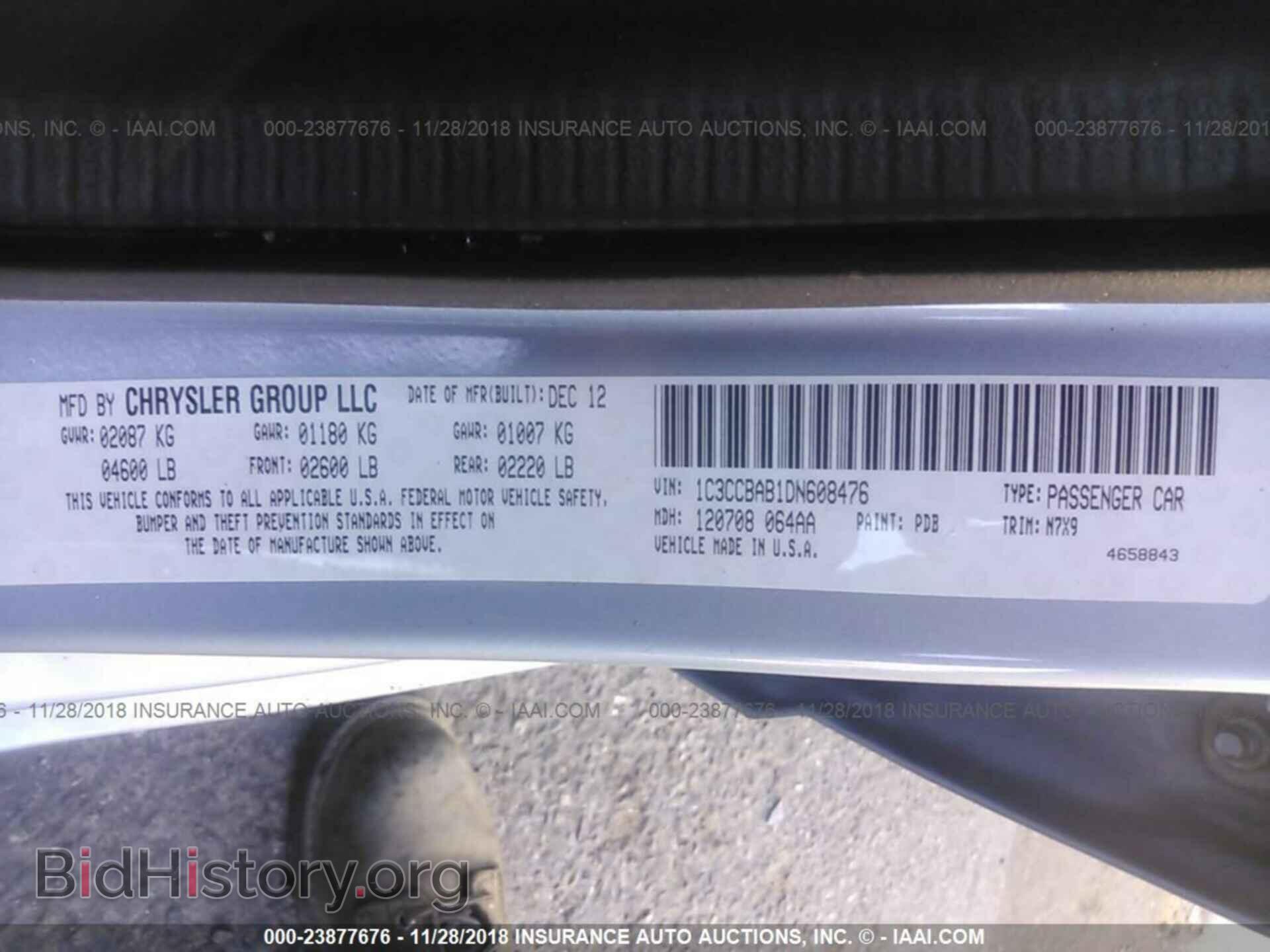 2013 CHRYSLER 200 - VIN: 1C3CCBAB1DN608476 - Фото 9