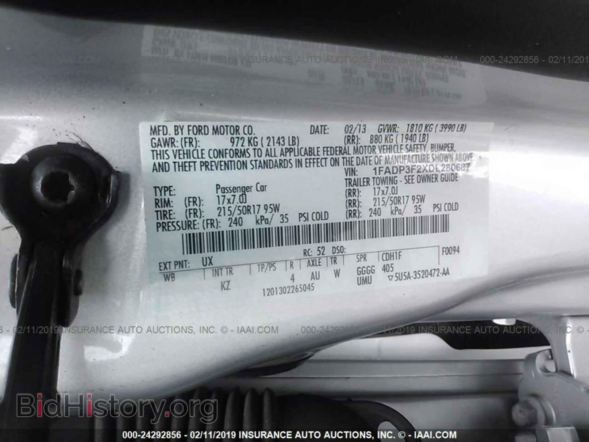 2013 FORD FOCUS - VIN: 1FADP3F2XDL280687 - Photo 9