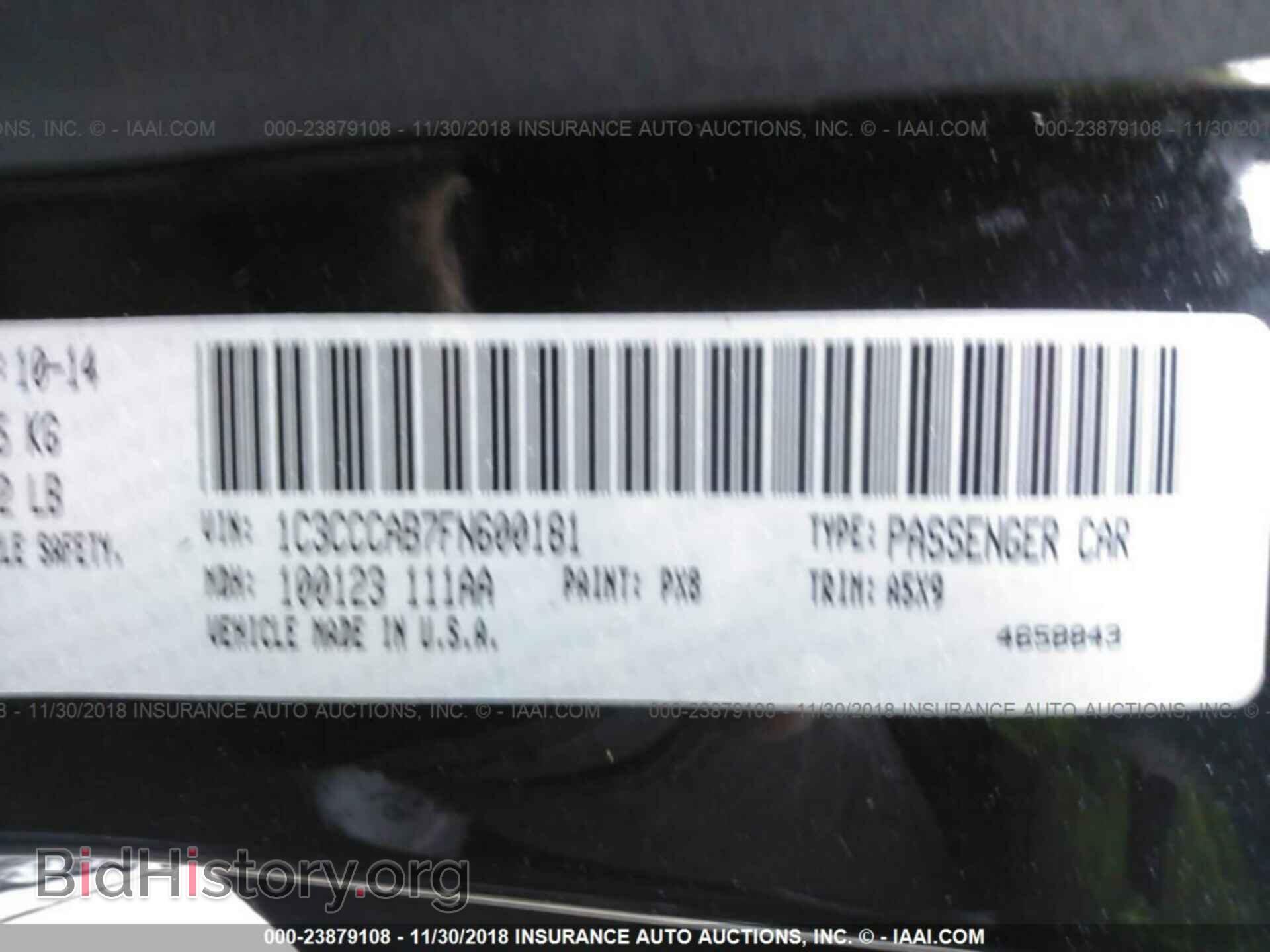 2015 CHRYSLER 200 - VIN: 1C3CCCAB7FN600181 - Photo 9