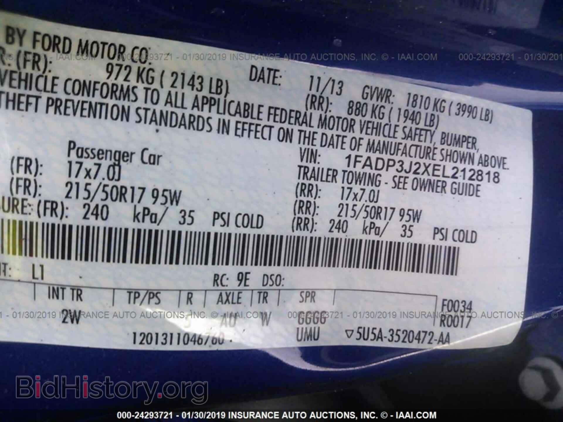 2014 FORD FOCUS - VIN: 1FADP3J2XEL212818 - Фото 9