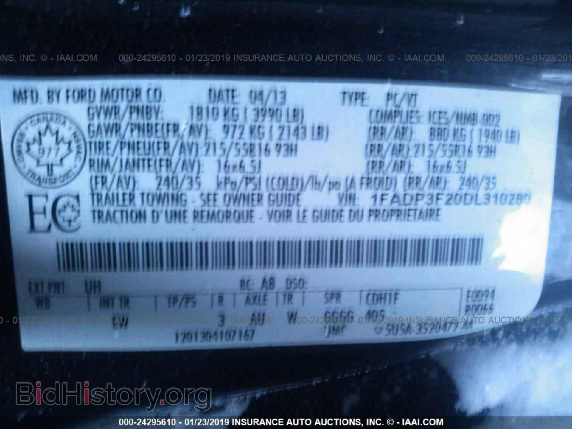 2013 FORD FOCUS - VIN: 1FADP3F20DL310280 - Photo 9