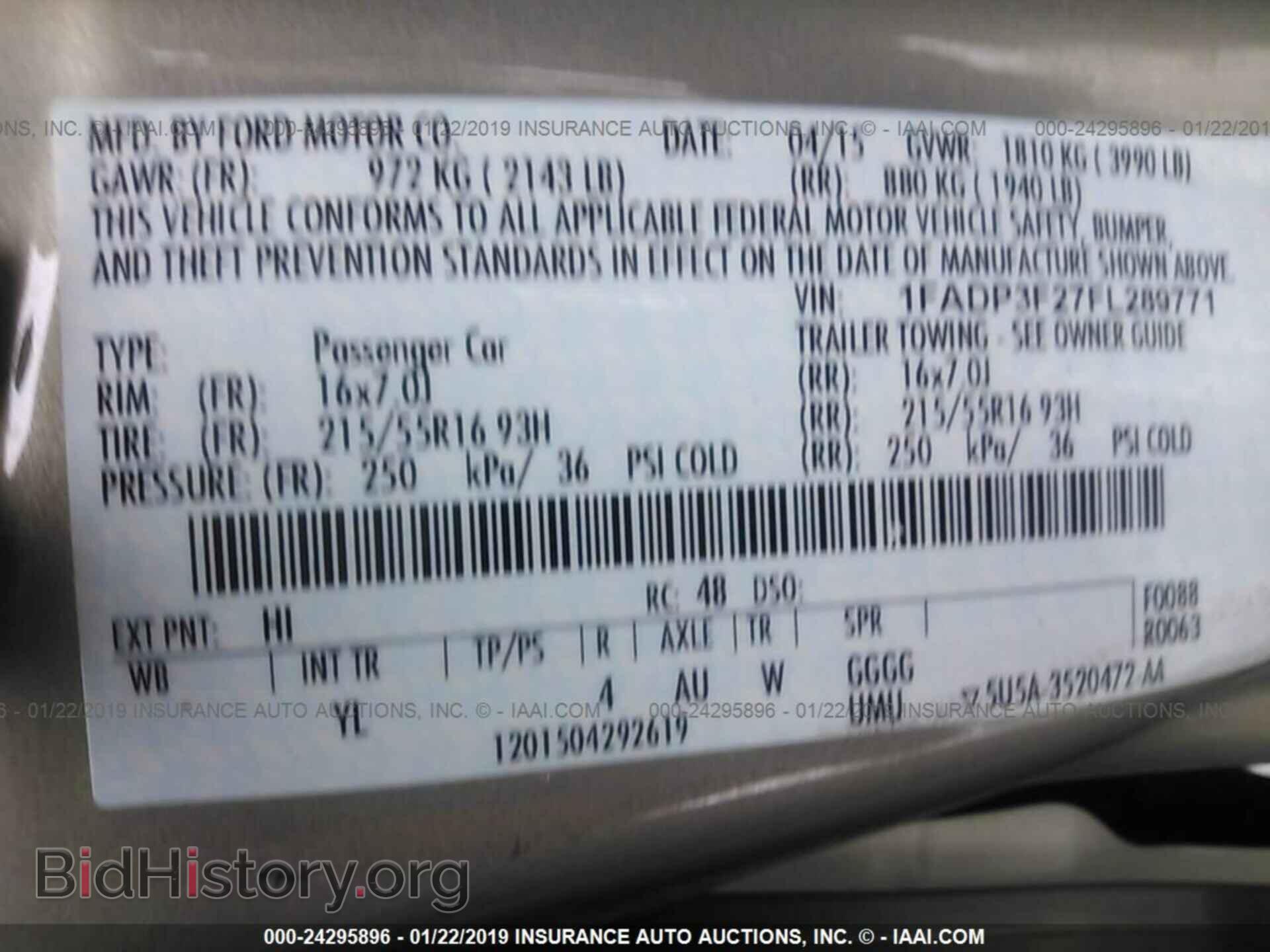 2015 FORD FOCUS - VIN: 1FADP3F27FL289771 - Фото 9