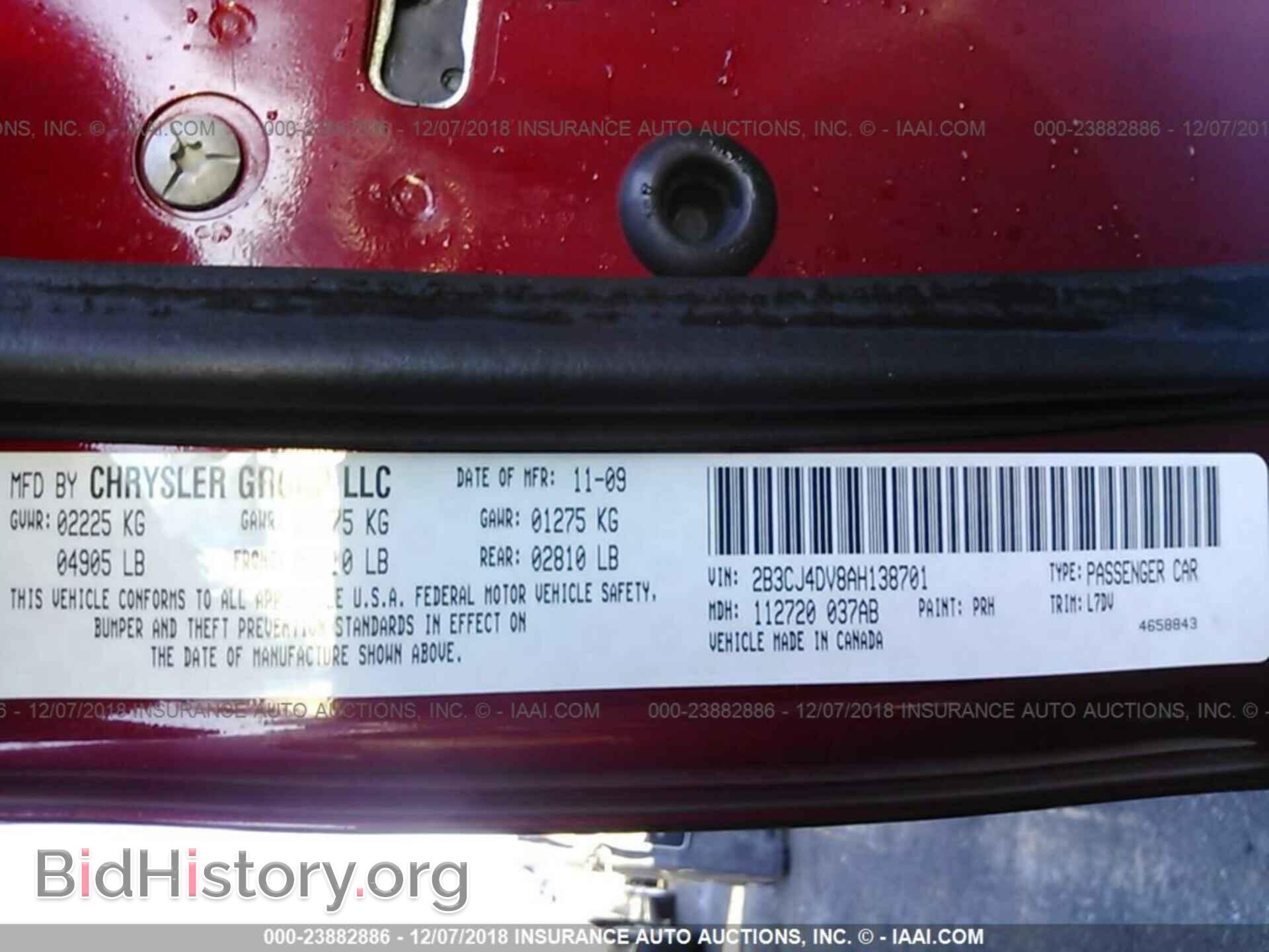 2010 DODGE CHALLENGER - VIN: 2B3CJ4DV8AH138701 - Photo 9