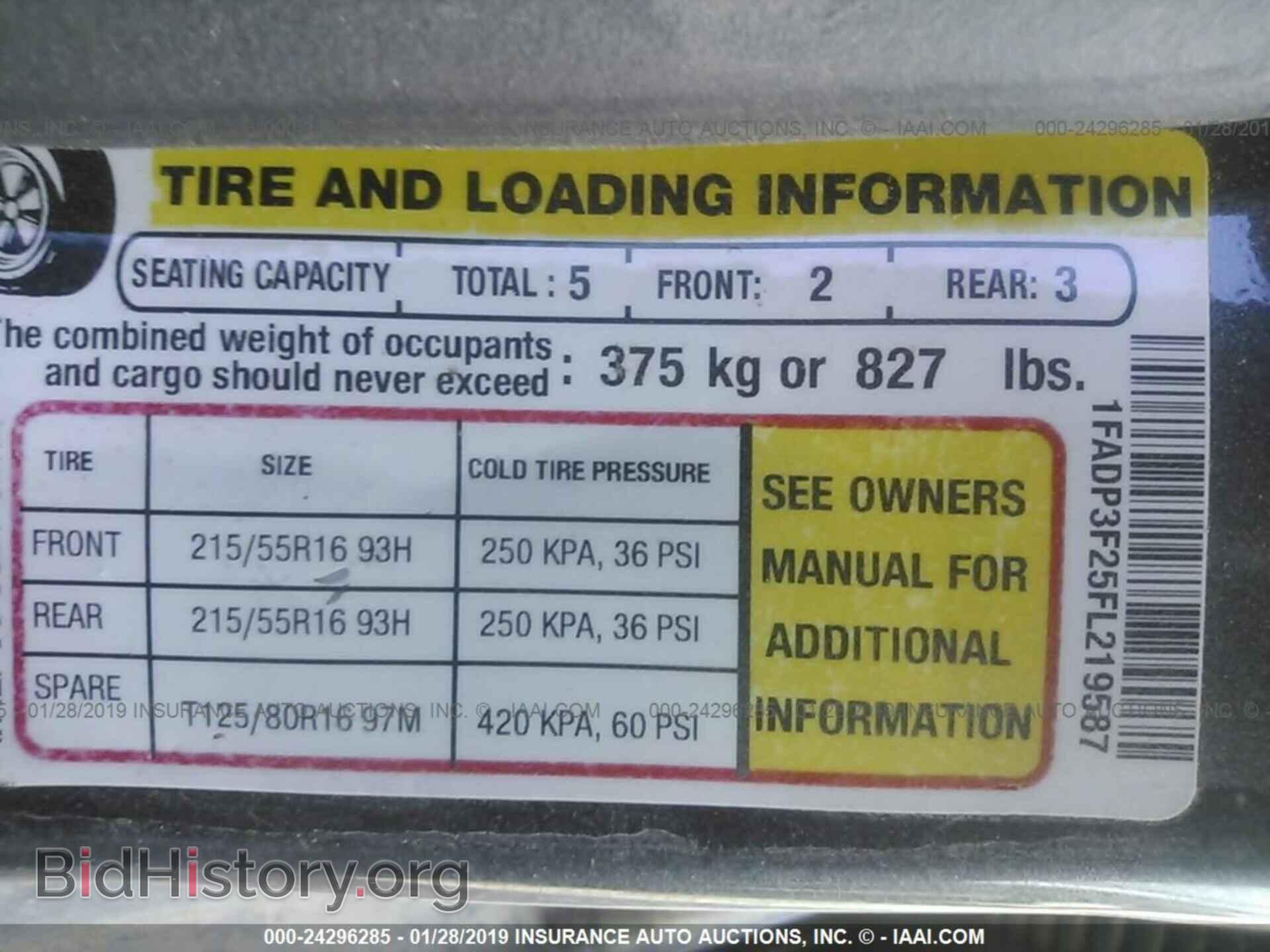 2015 FORD FOCUS - VIN: 1FADP3F25FL219587 - Фото 9