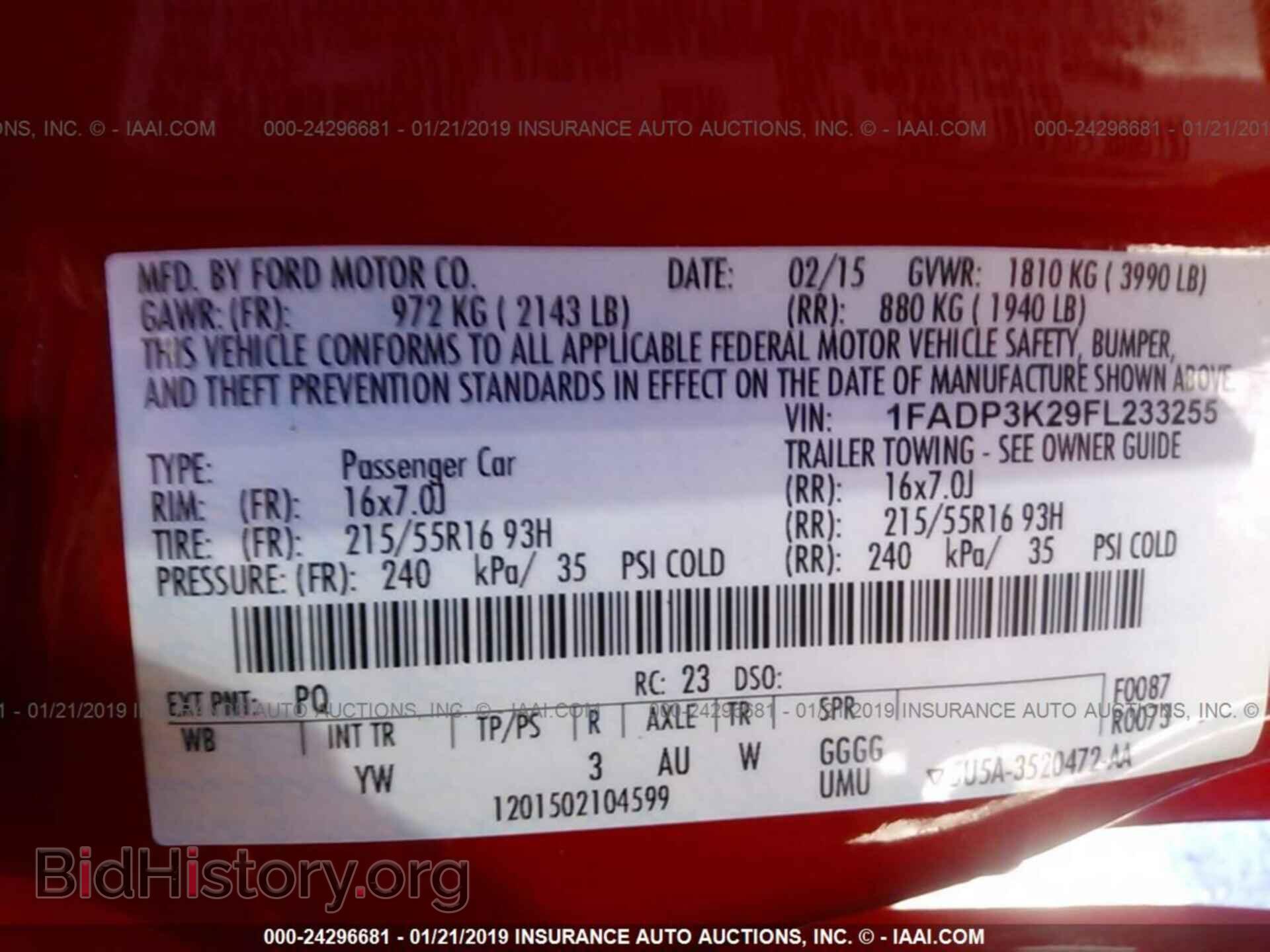2015 FORD FOCUS - VIN: 1FADP3K29FL233255 - Photo 9