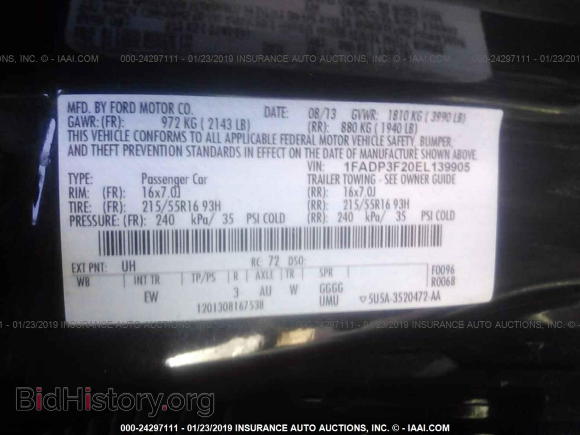 2014 FORD FOCUS - VIN: 1FADP3F20EL139905 - Photo 9