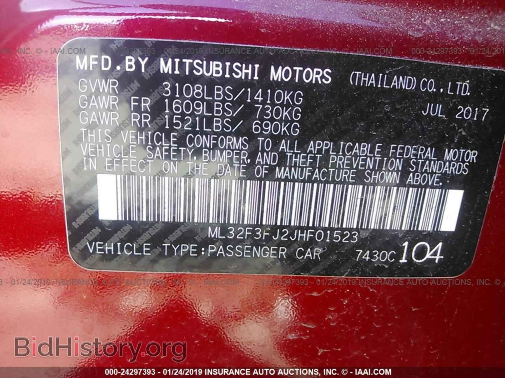 2018 MITSUBISHI MIRAGE - VIN: ML32F3FJ2JHF01523 - Фото 9