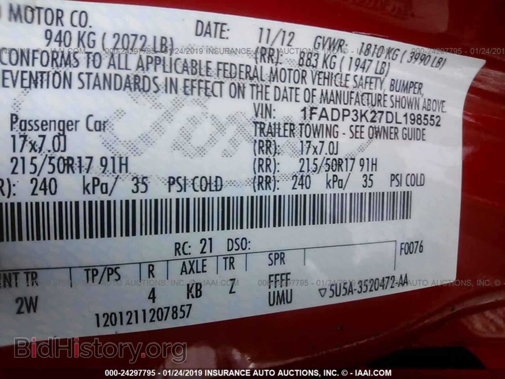 2013 FORD FOCUS - VIN: 1FADP3K27DL198552 - Photo 9