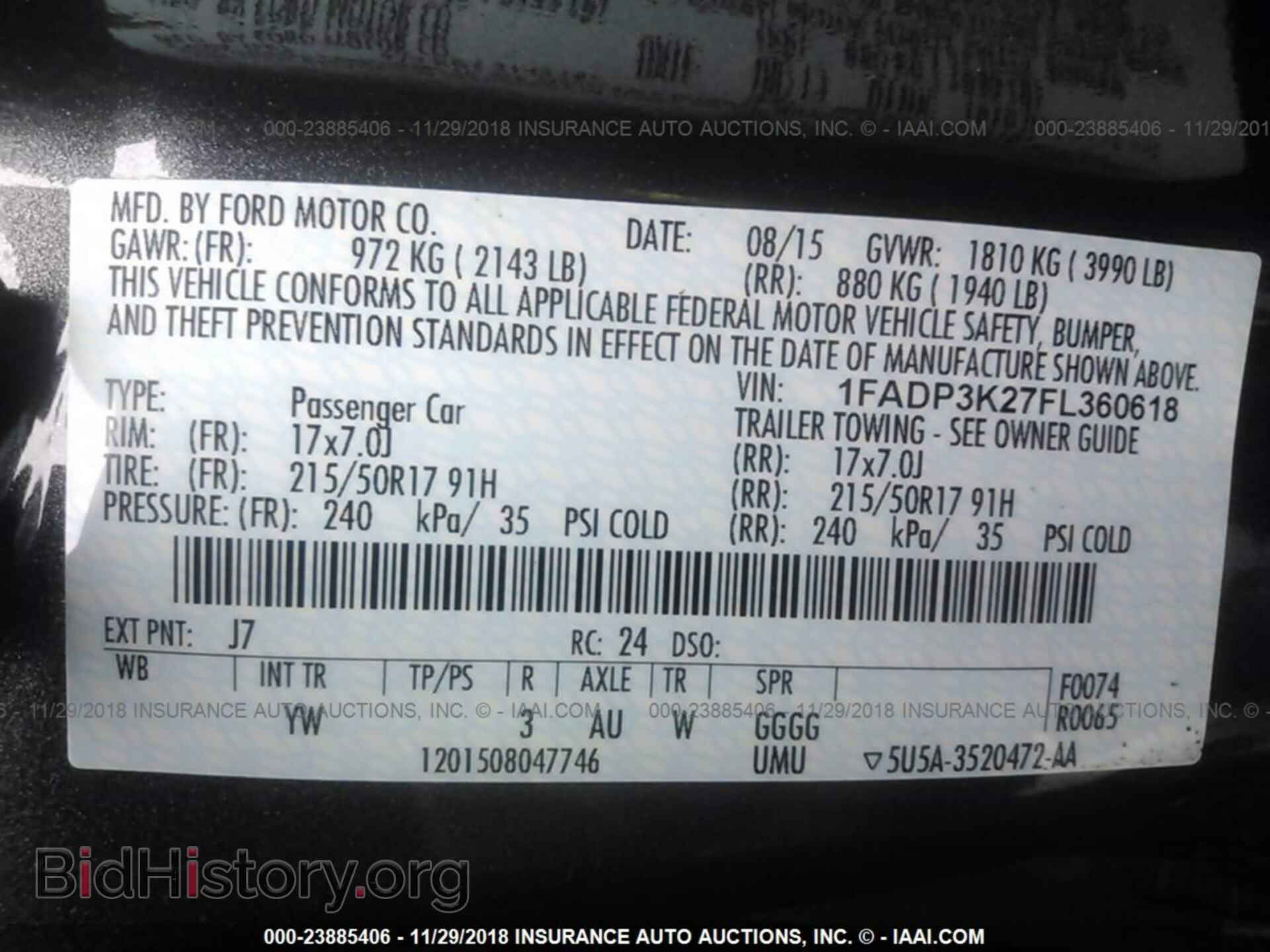 2015 FORD FOCUS - VIN: 1FADP3K27FL360618 - Photo 9