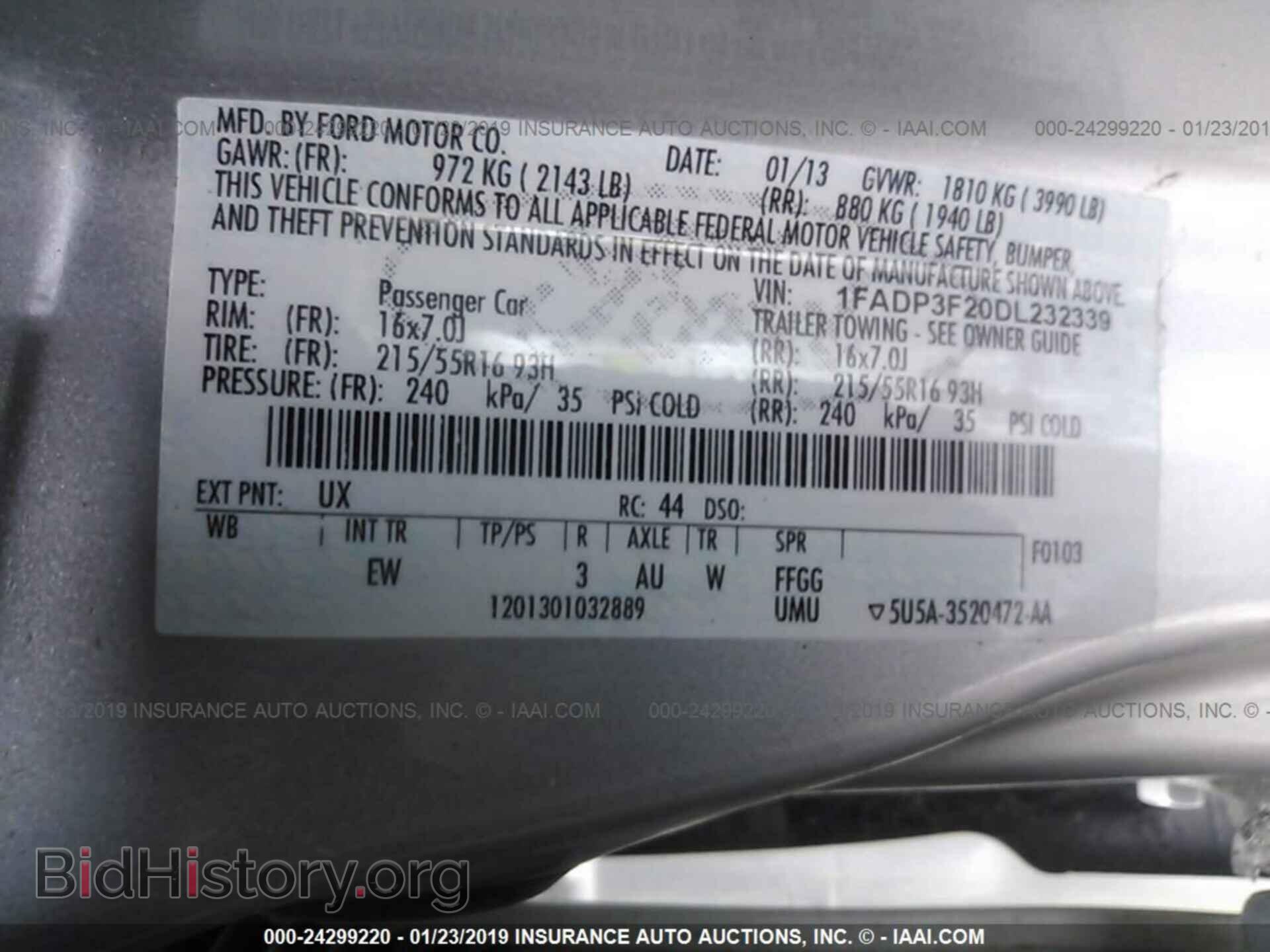2013 FORD FOCUS - VIN: 1FADP3F20DL232339 - Photo 9