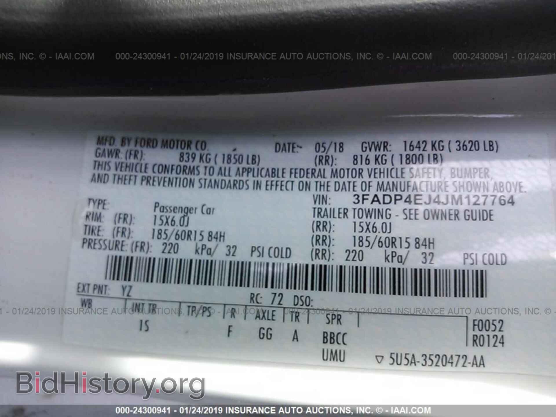 2018 FORD FIESTA - VIN: 3FADP4EJ4JM127764 - Фото 9
