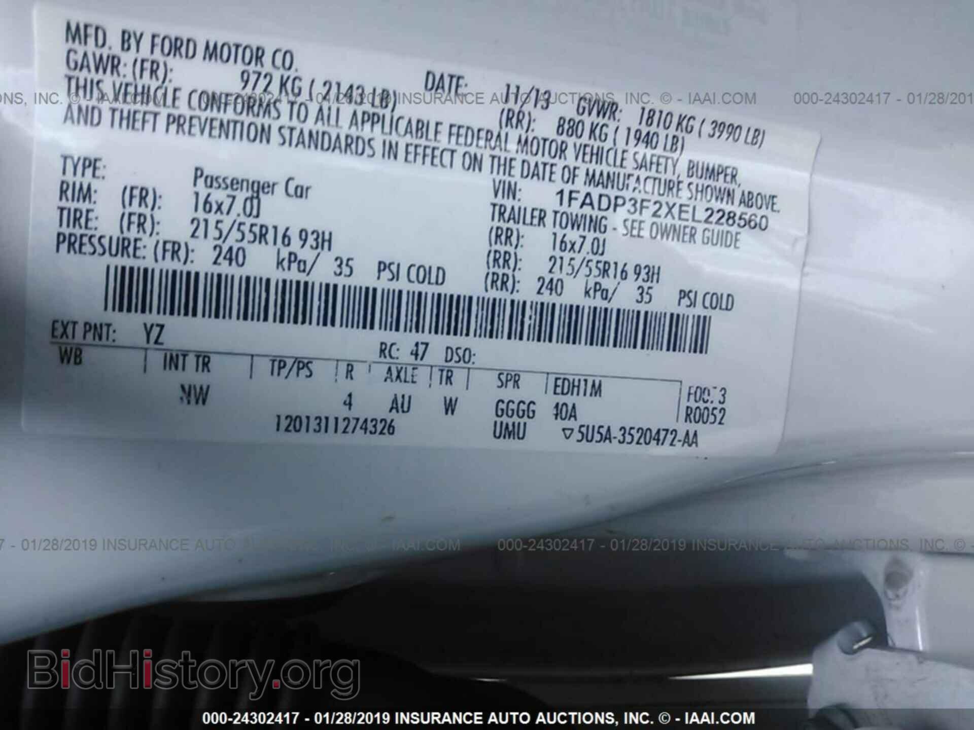 2014 FORD FOCUS - VIN: 1FADP3F2XEL228560 - Photo 9