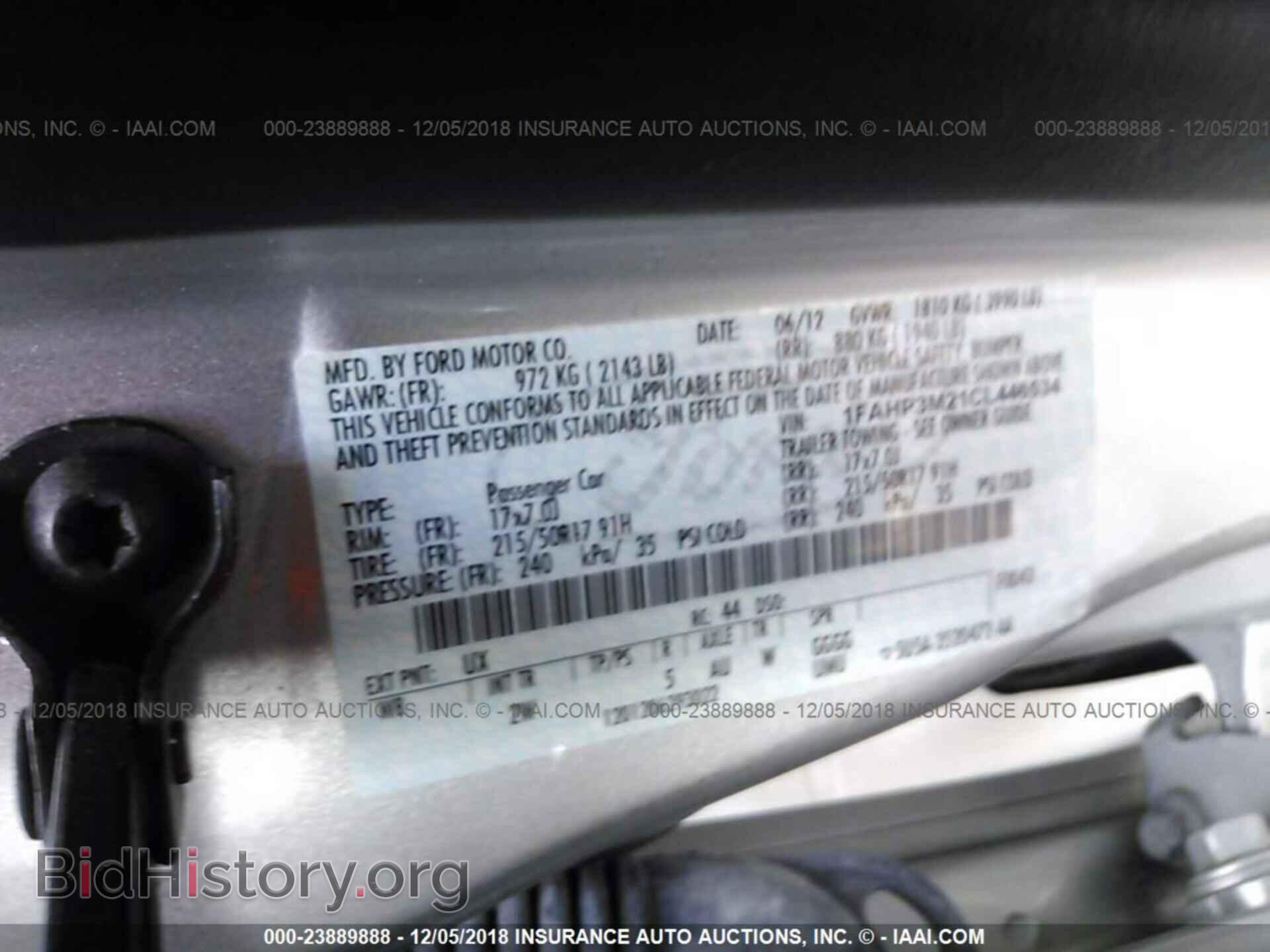 2012 FORD FOCUS - VIN: 1FAHP3M21CL446534 - Фото 9